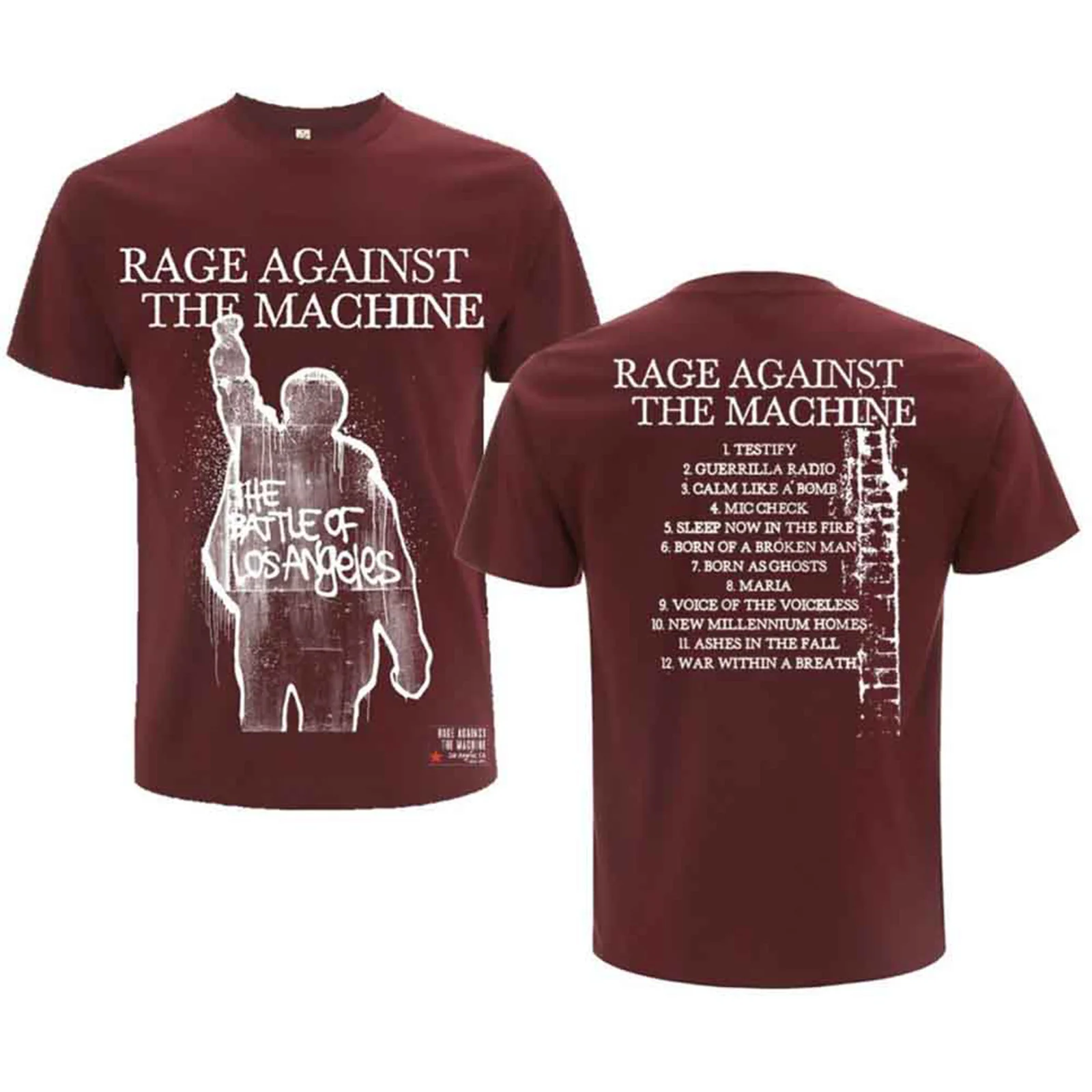 RAGE AGAINST THE MACHINE - BOLA ALBUM COVER - T-Shirt Red (Back Print) - Image 2