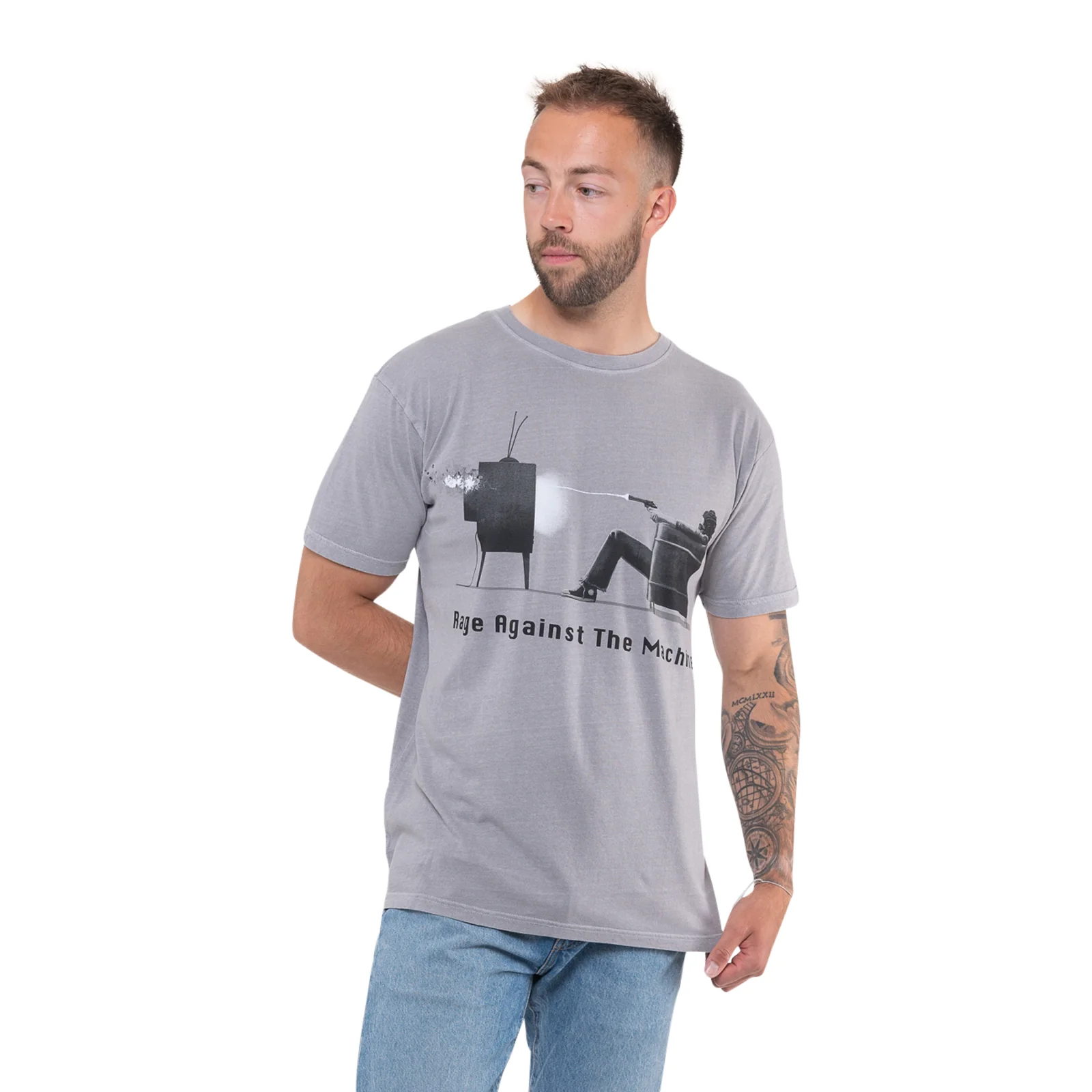 RAGE AGAINST THE MACHINE - WON'T DO - T-Shirt Grey (Wash Collection) - Image 2