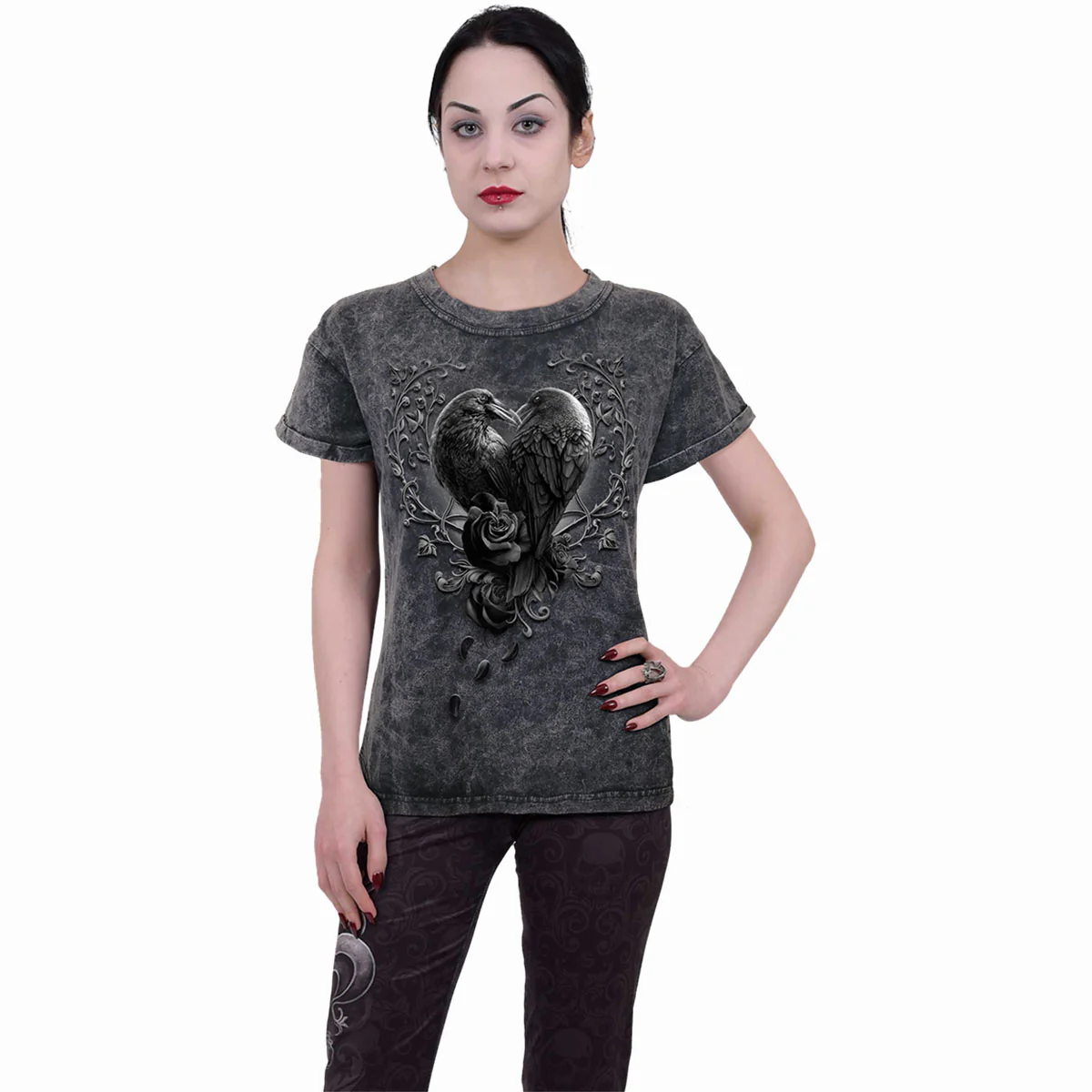 RAVEN HEART - Acid Wash Turnup Sleeve - Image 2
