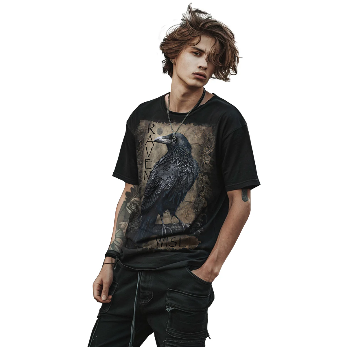 RAVEN WISE - T-Shirt Black - Image 3