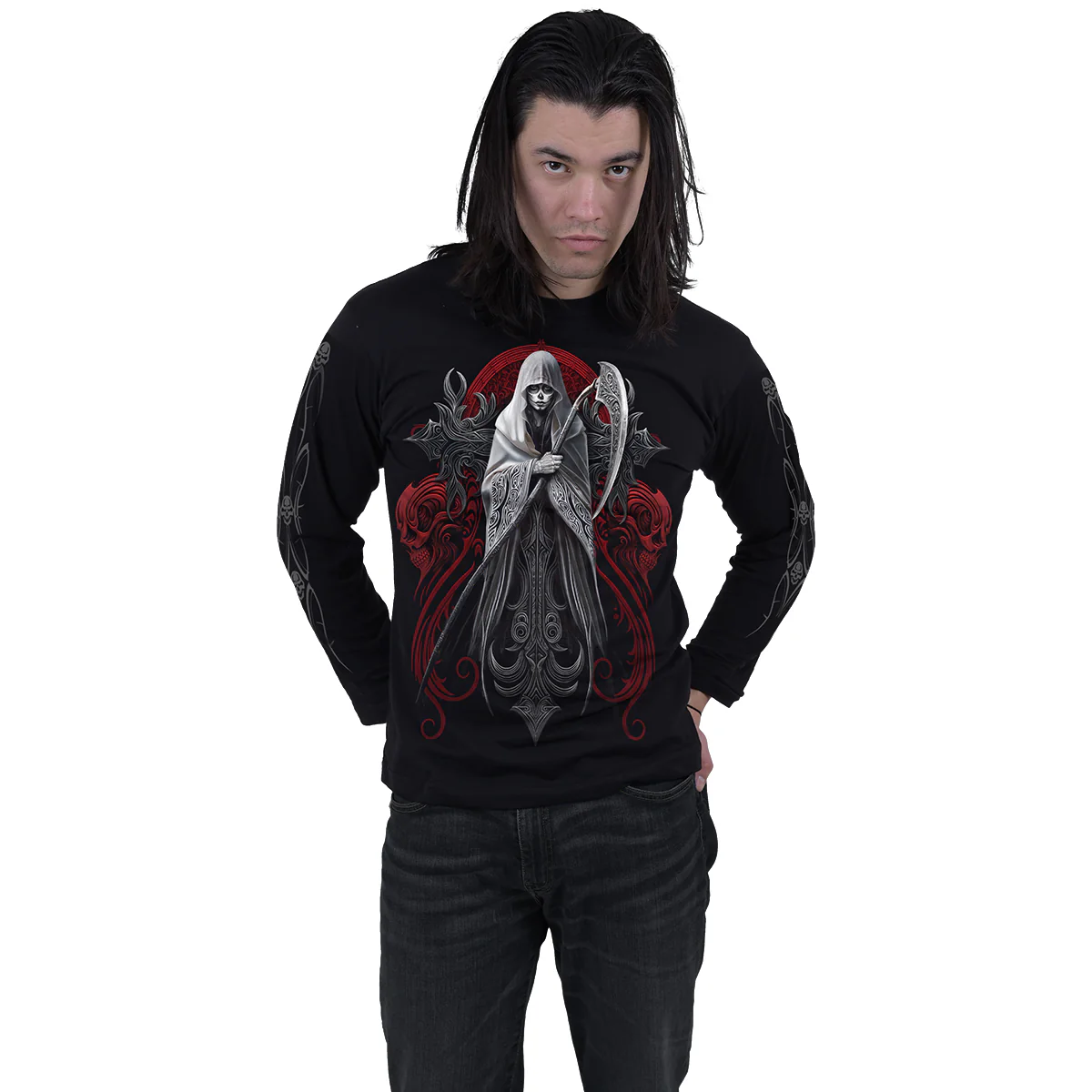 REAPERESS - Longsleeve T-Shirt Black - Image 3