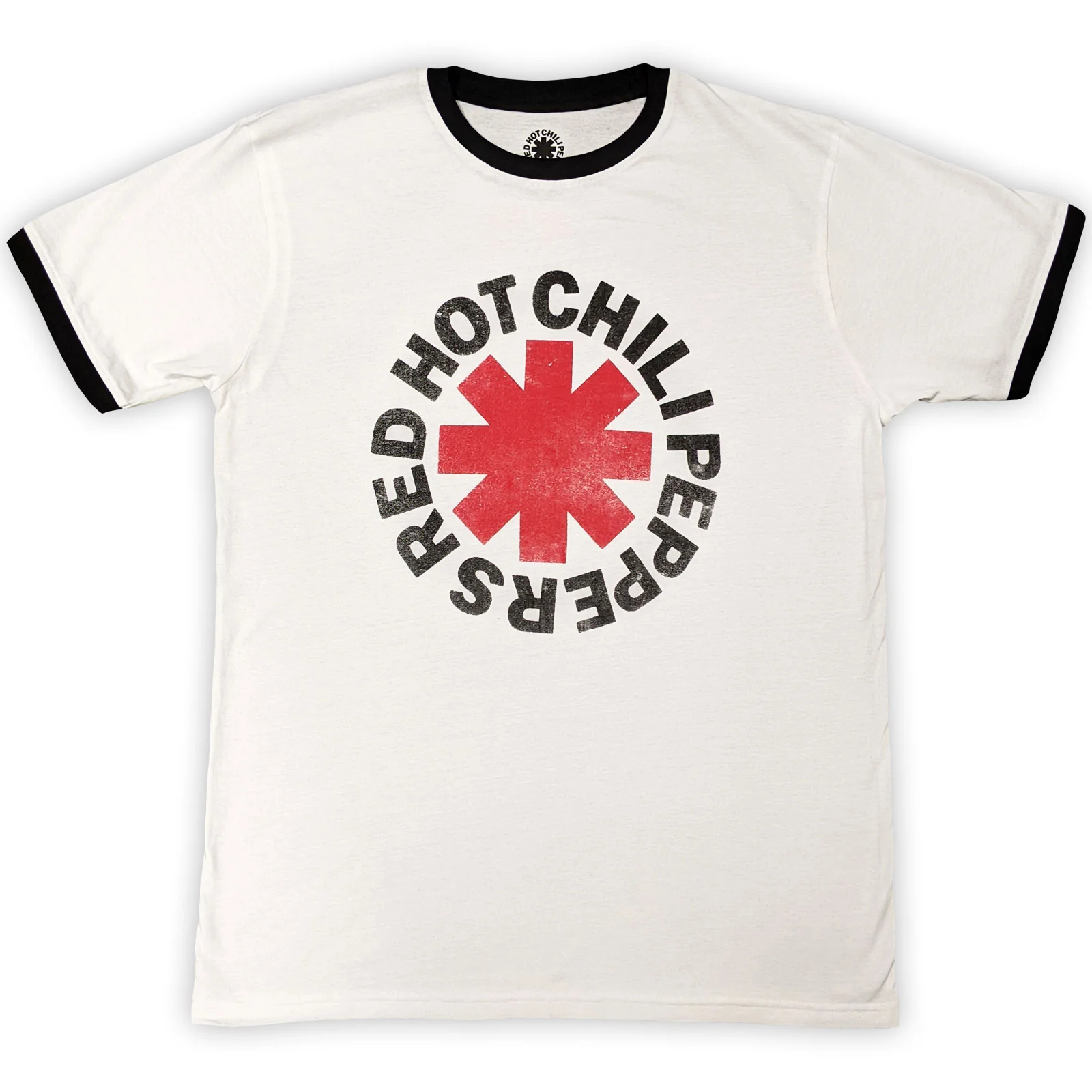 RED HOT CHILI PEPPERS - LOGO RINGER - Ringer T-Shirt White