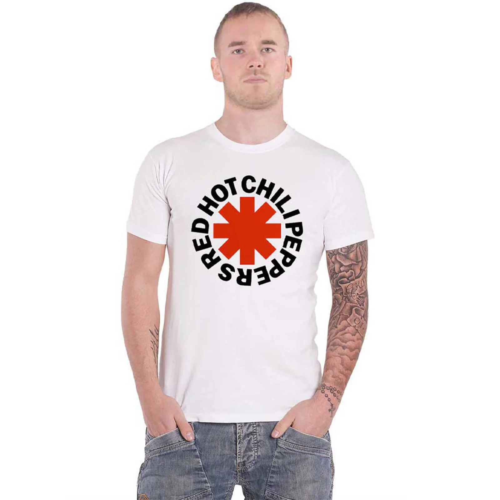 RED HOT CHILI PEPPERS - RED ASTERISK - T-Shirt White - Image 2
