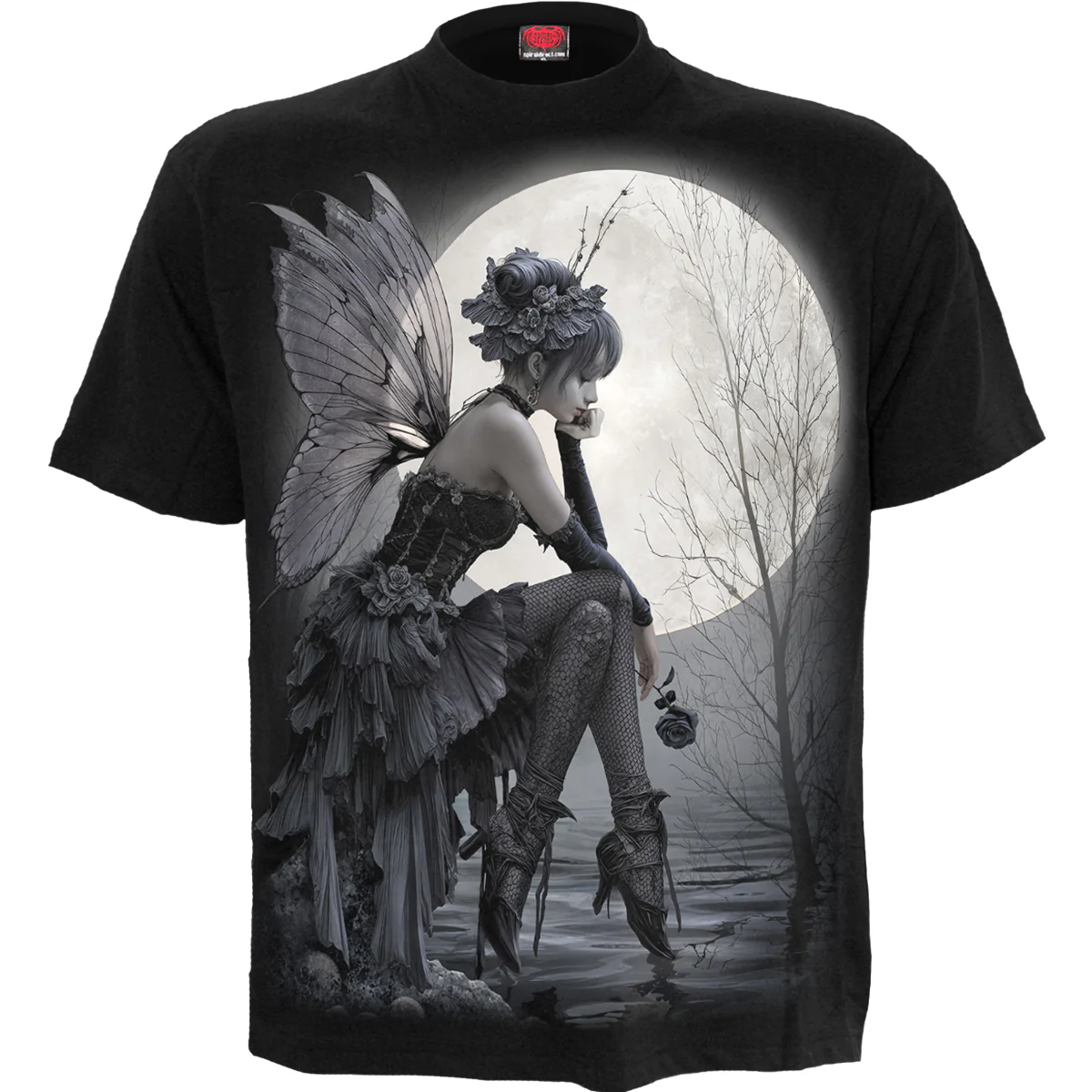 REFLECTIONS - Front Print T-Shirt Black