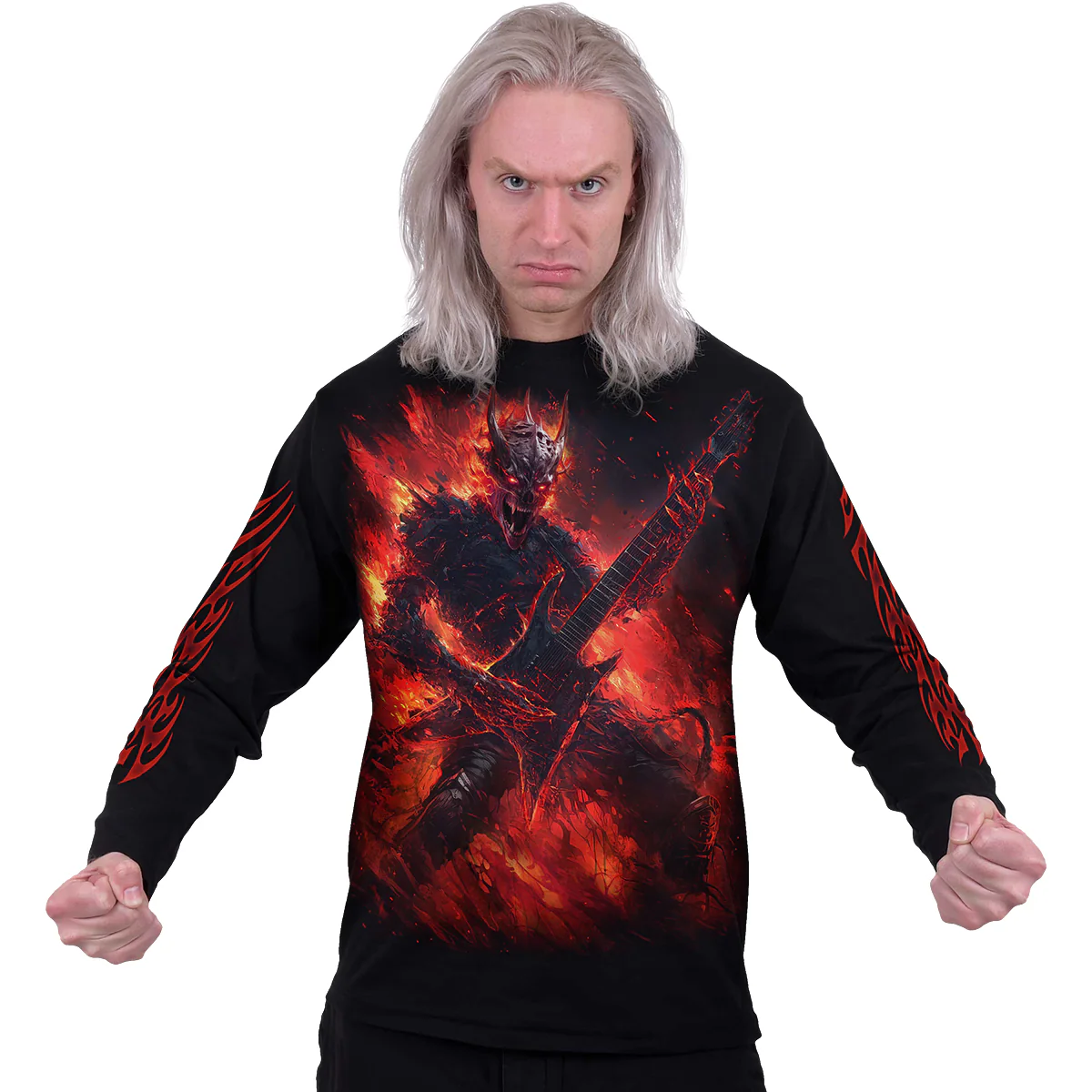 RIFF BURNER - Longsleeve T-Shirt Black - Image 3