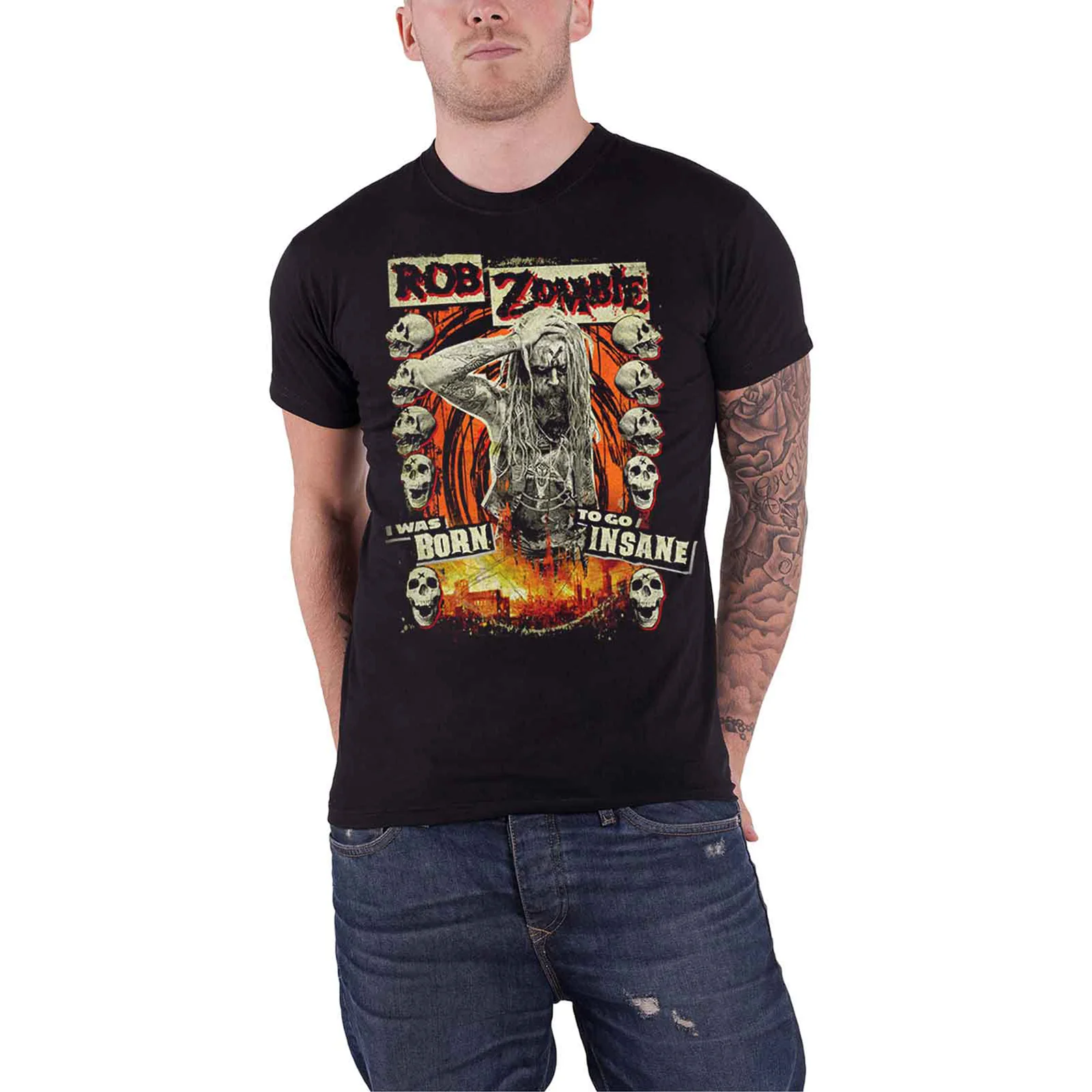 ROB ZOMBIE - BORN TO GO INSANE - T-Shirt Black - Image 2