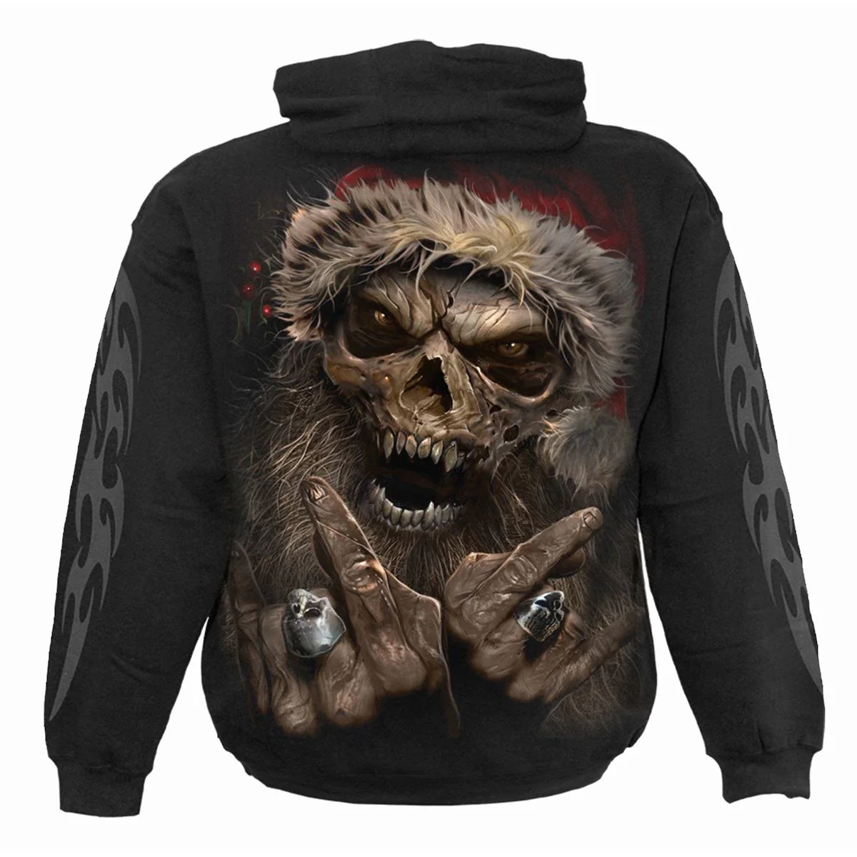 ROCK SANTA - Hoody Black - Image 2