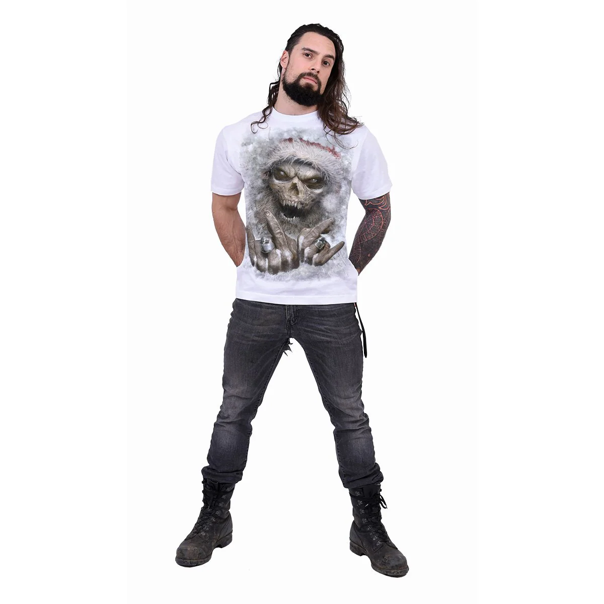 ROCK SANTA - T-Shirt White - Image 3