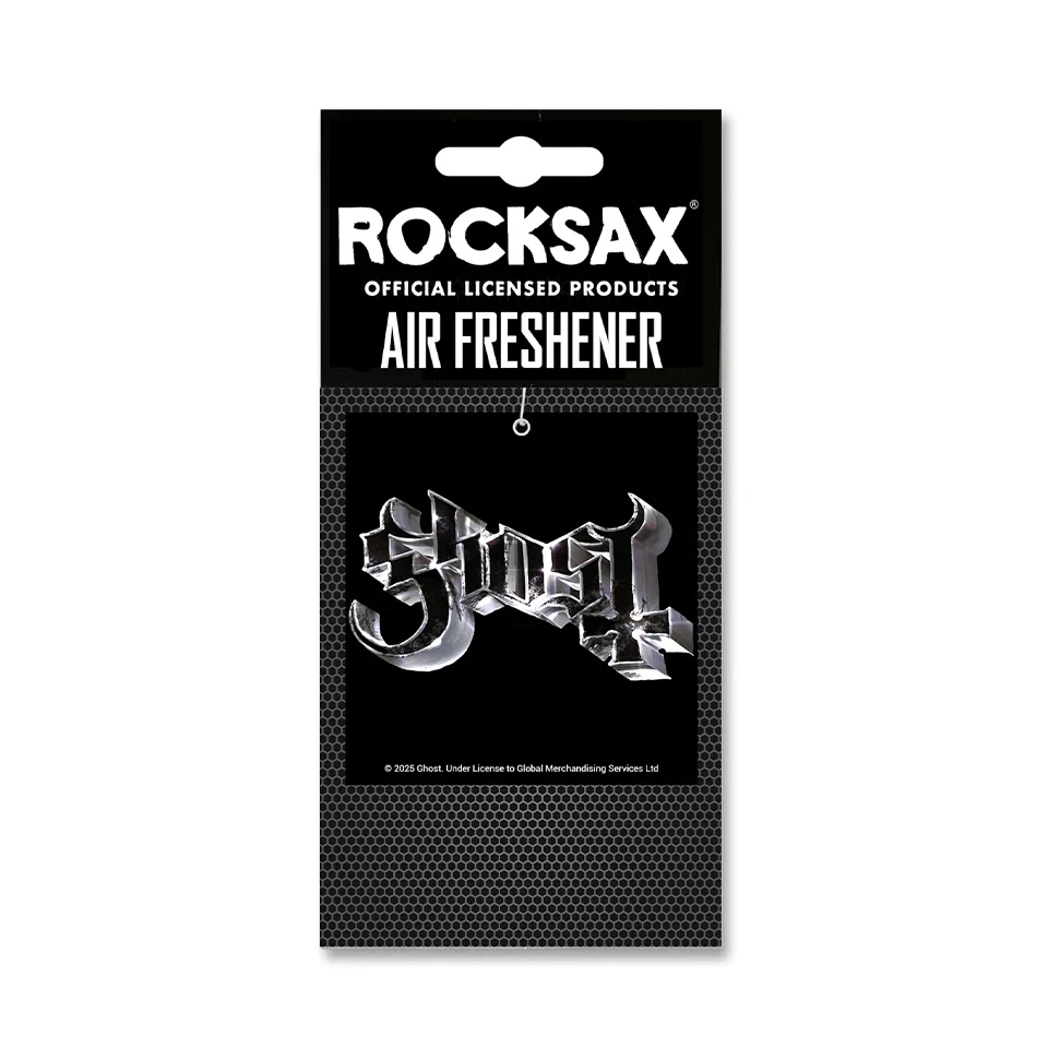 Rocksax Ghost Air Freshener - Chrome Logo