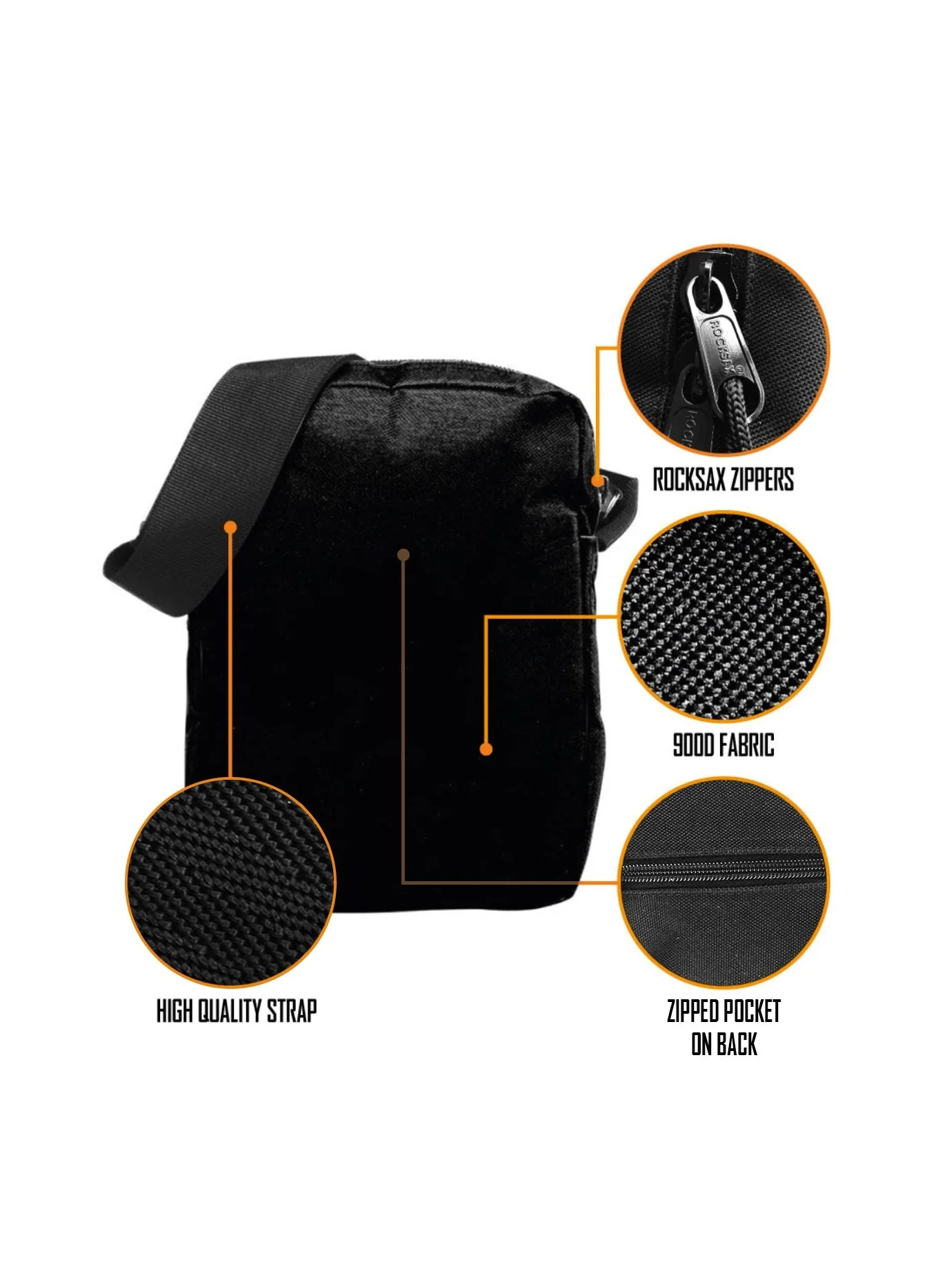 Rocksax HIM Crossbody Bag - Logo - Image 2