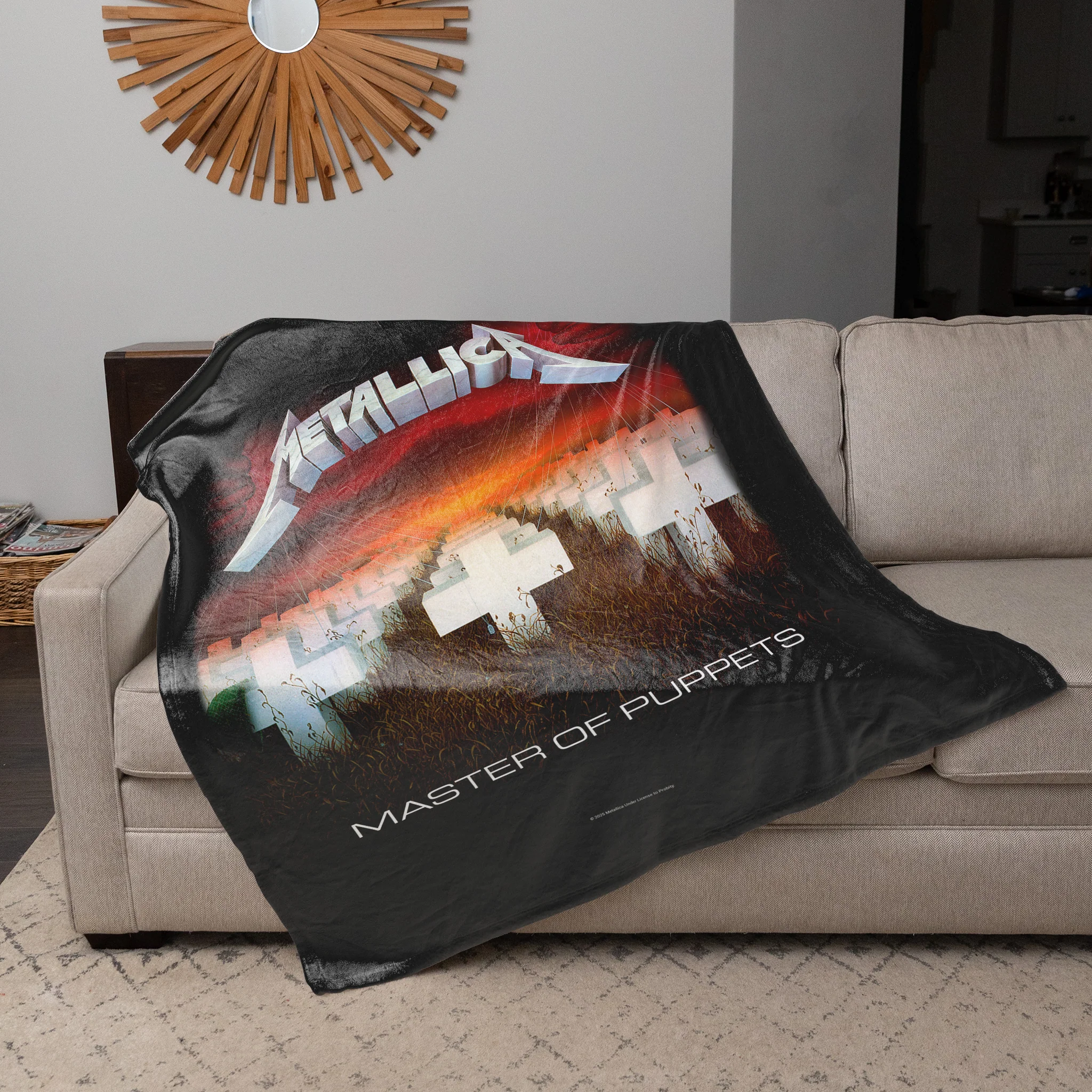Rocksax Metallica Sherpa Fleece Blanket - Master of Puppets - Image 3