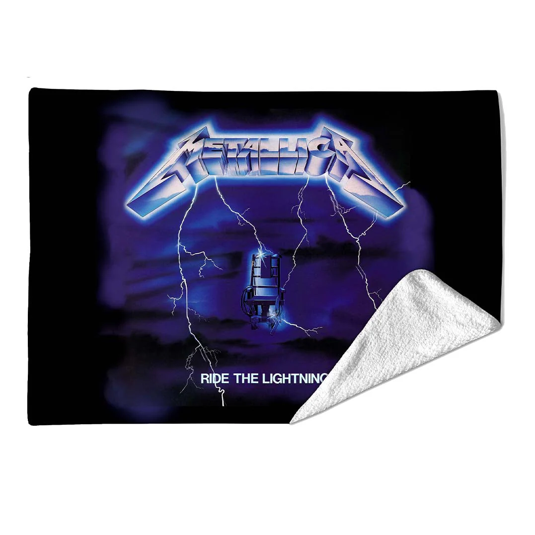 Rocksax Metallica Sherpa Fleece Blanket - Ride The Lightning - Image 2