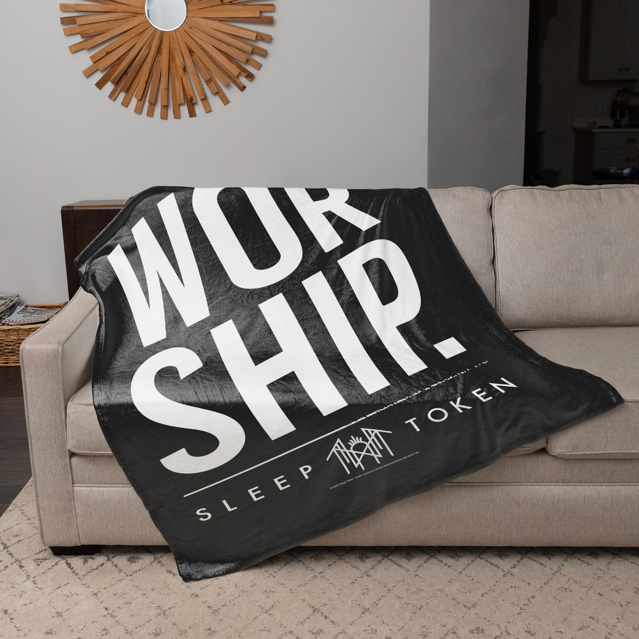 Rocksax Sleep Token Sherpa Fleece Blanket - Worship - Image 3