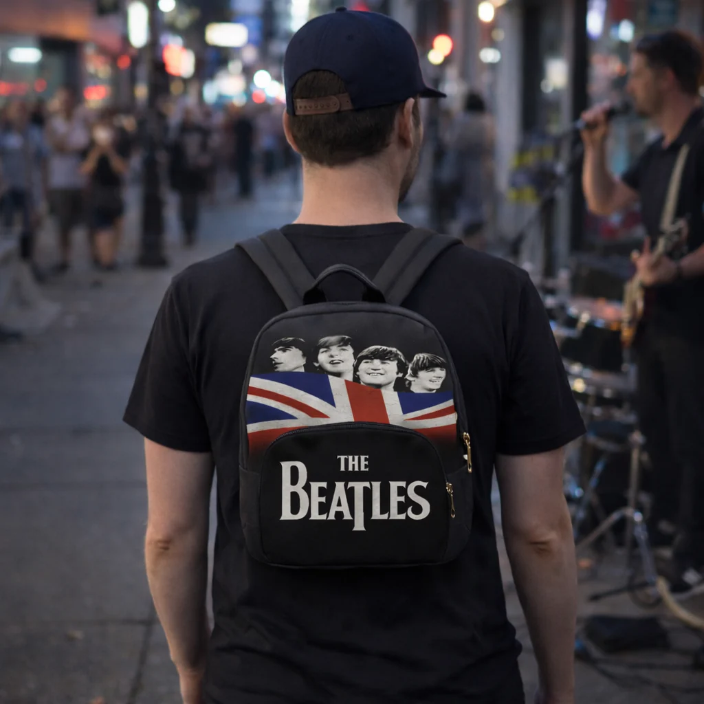 Rocksax The Beatles Mini Backpack - Let It Be ( Flag) - Image 3
