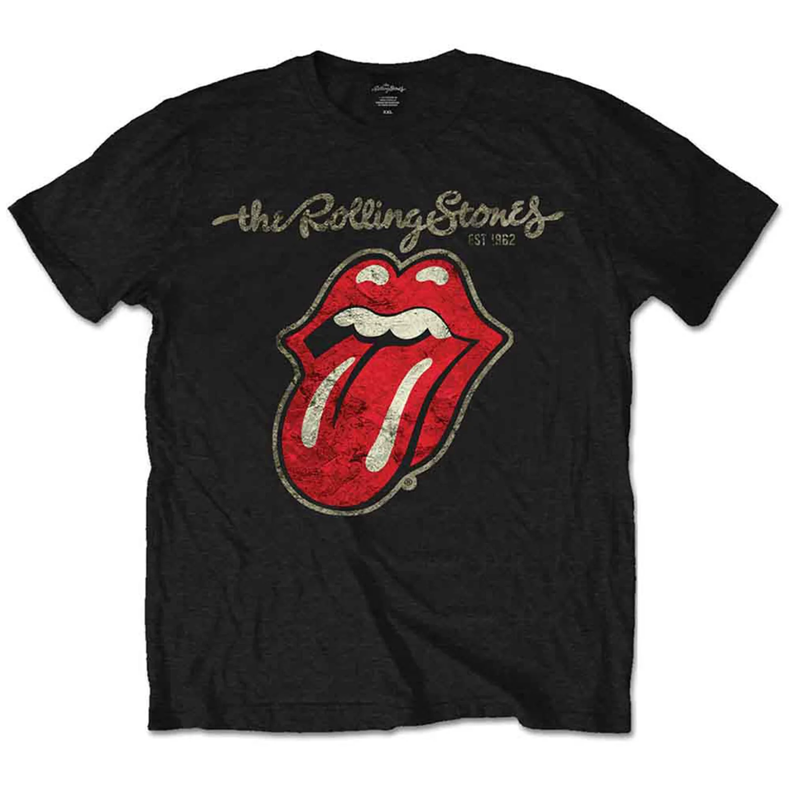 THE ROLLING STONES - PLASTERED TONGUE - T-Shirt Black
