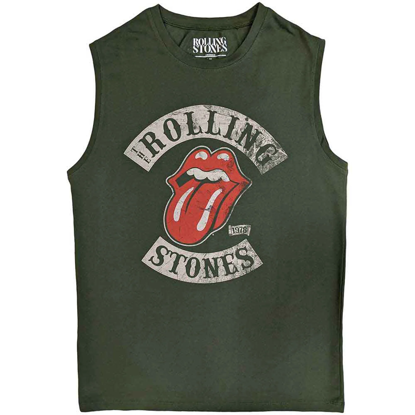 THE ROLLING STONES - TOUR 78 - Tank T-Shirt Green