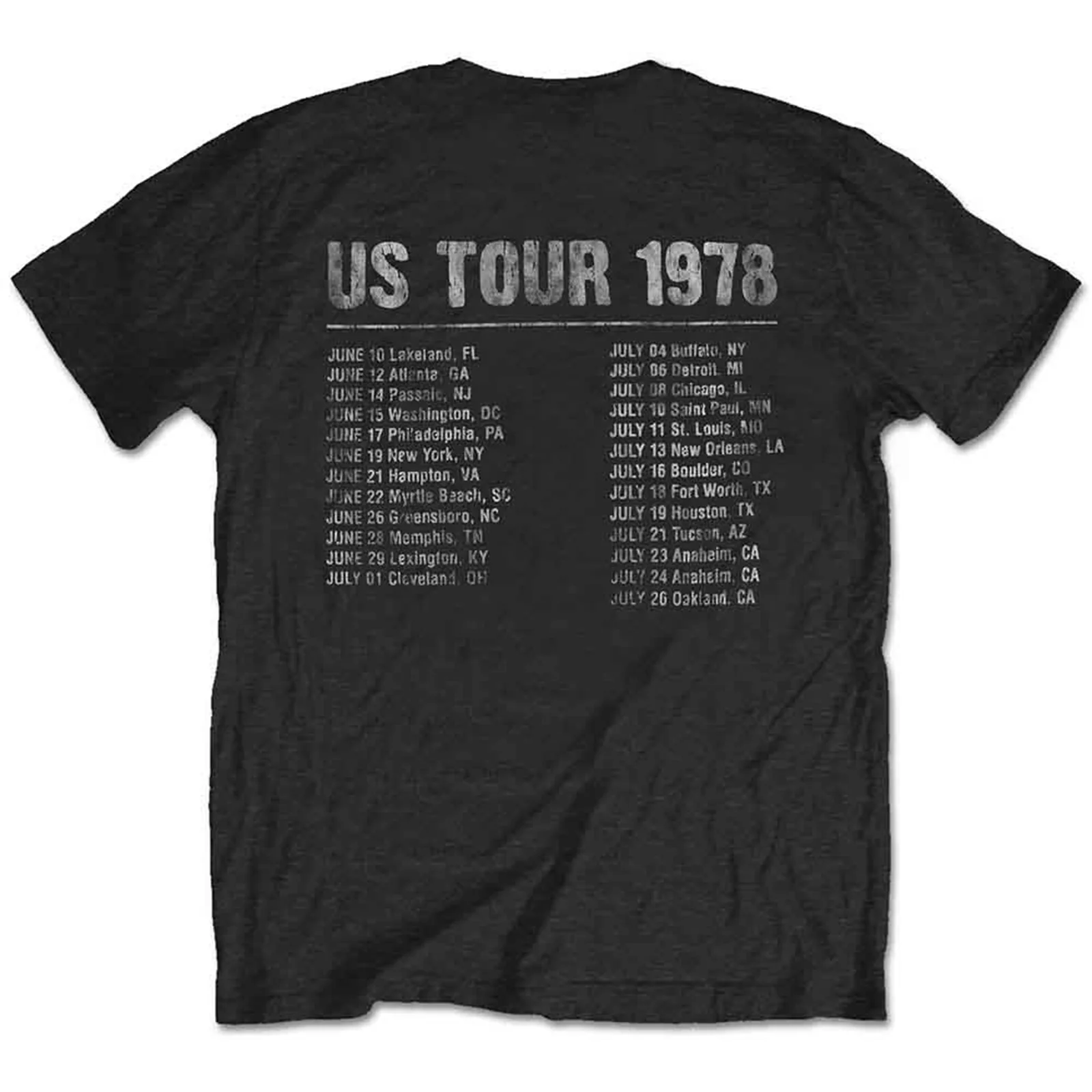 THE ROLLING STONES - US TOUR 1978 - T-Shirt Black (Back Print) - Image 2