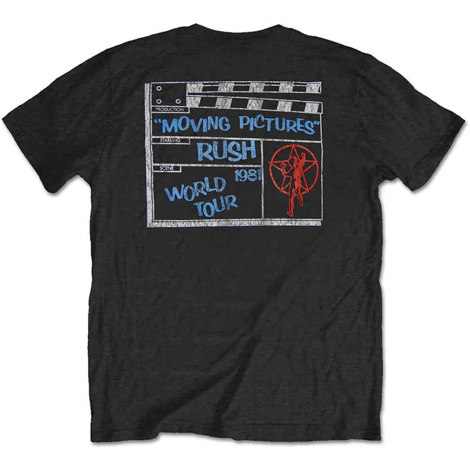 RUSH - 1981 TOUR - T-Shirt Black (Back Print) - Image 2