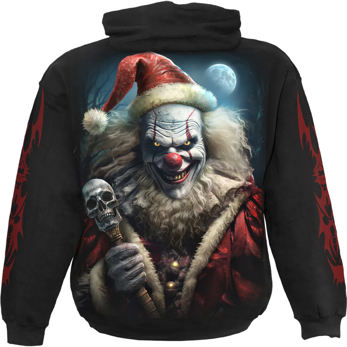 SANTA CLOWN - Hoody Black - Image 2