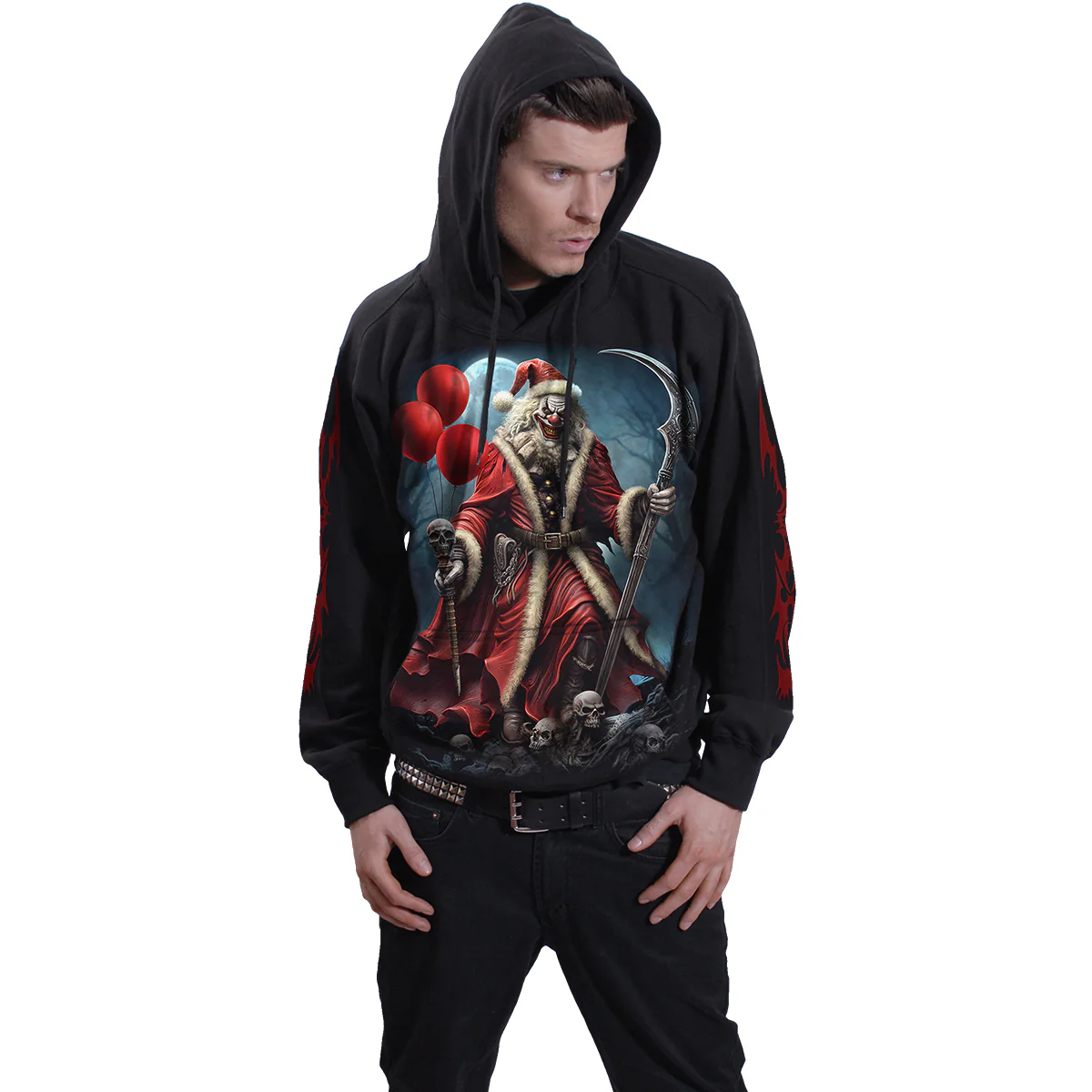 SANTA CLOWN - Hoody Black - Image 3