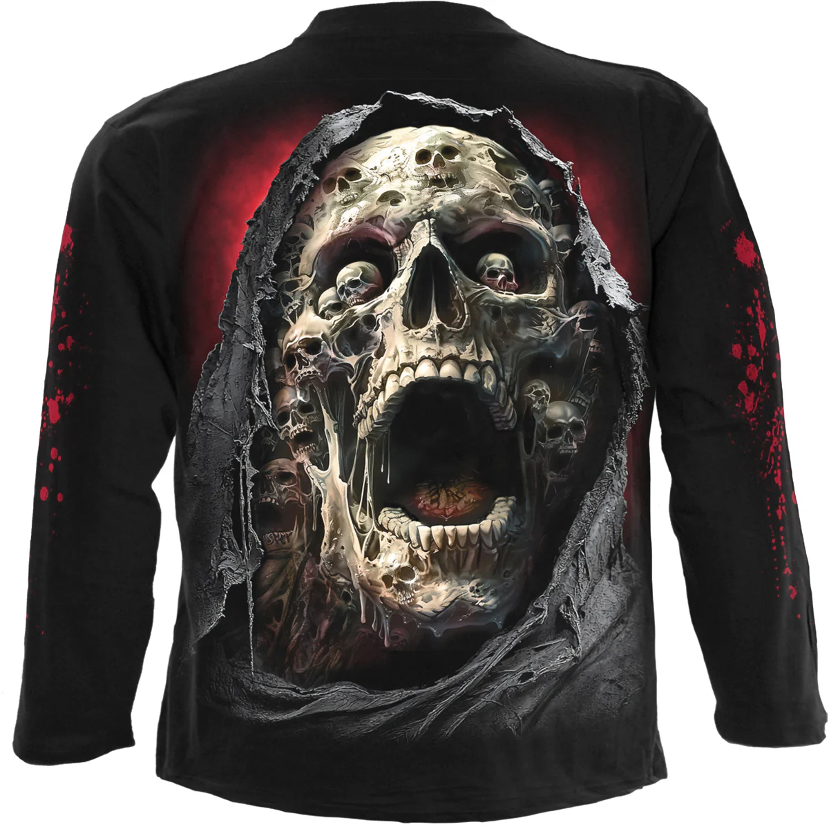 SCREAMING DEATH - Longsleeve T-Shirt Black - Image 2