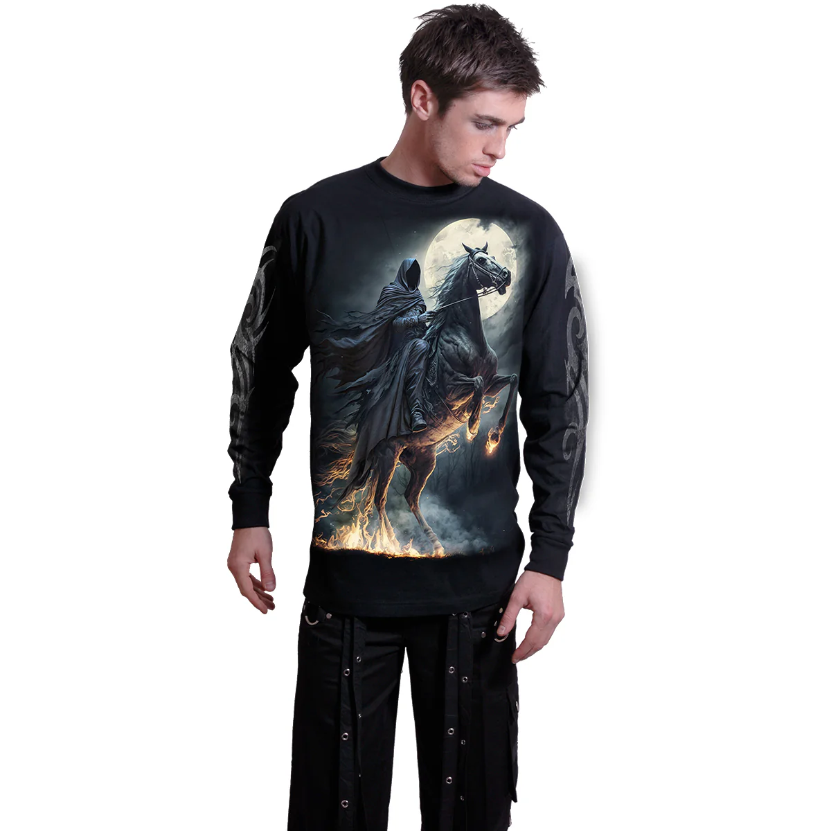 SHADOW RIDER - Longsleeve T-Shirt Black - Image 3