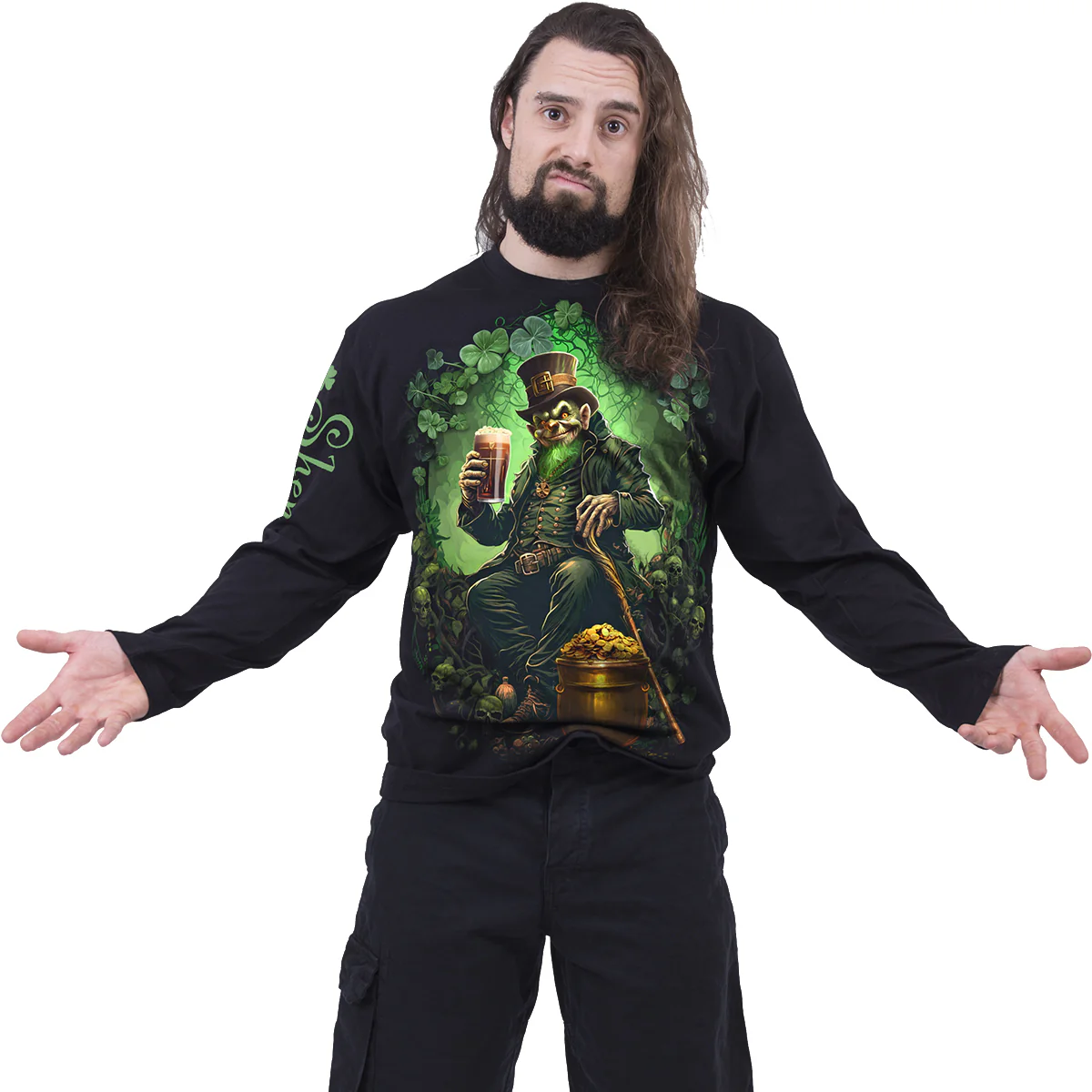 SHENANIGANS - Longsleeve T-Shirt Black - Image 3