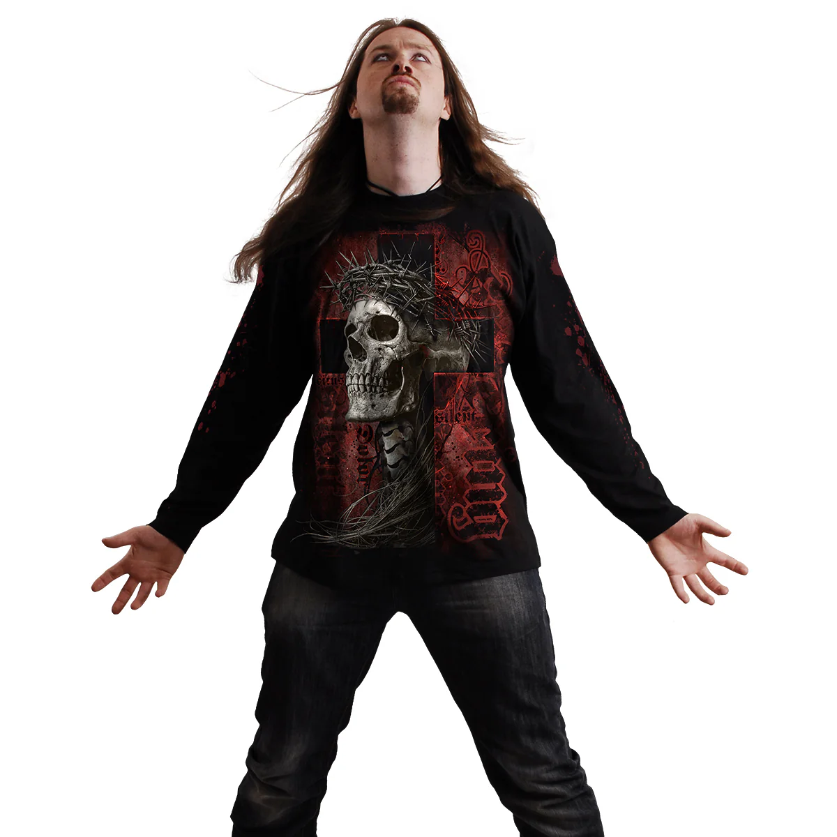 SILENT SUFFERING - Longsleeve T-Shirt Black - Image 3