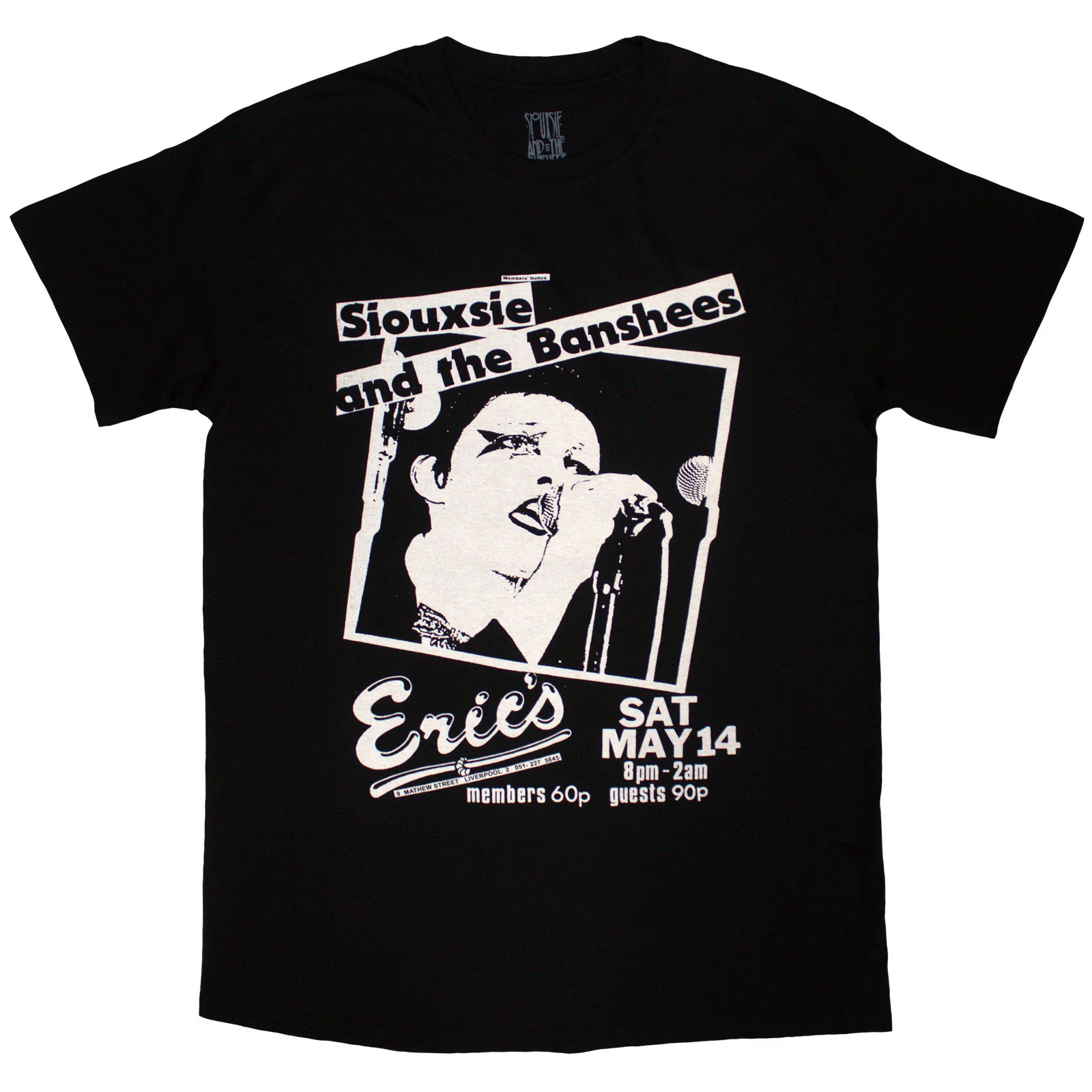 SIOUXSIE & THE BANSHEES - ERIC'S - T-Shirt Black