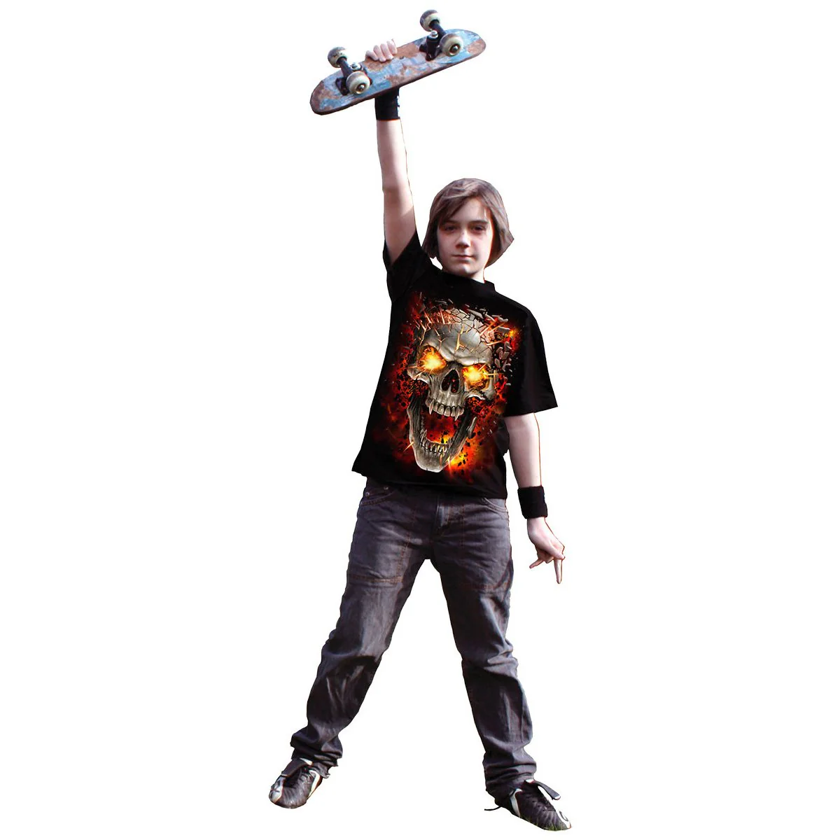 SKULL BLAST - Kids T-Shirt Black - Image 3
