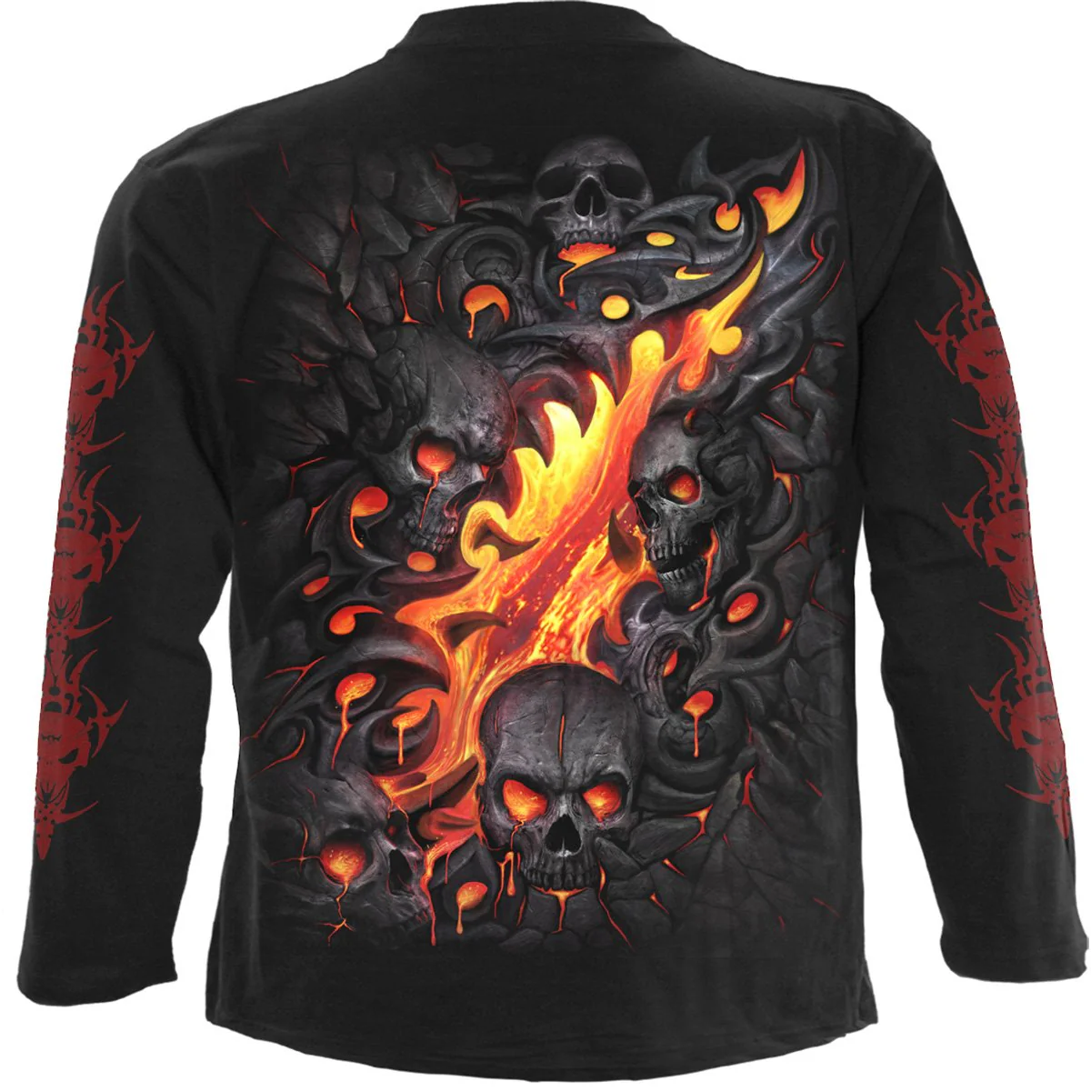 SKULL LAVA - Longsleeve T-Shirt Black - Image 2