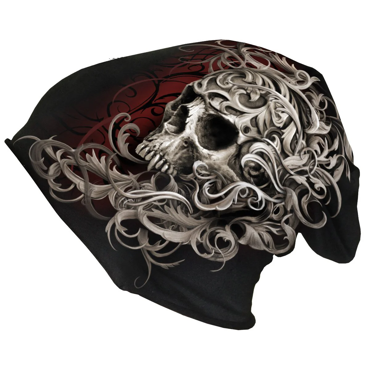 SKULL SHOULDER WRAP - Light Cotton Beanies Black - Image 2