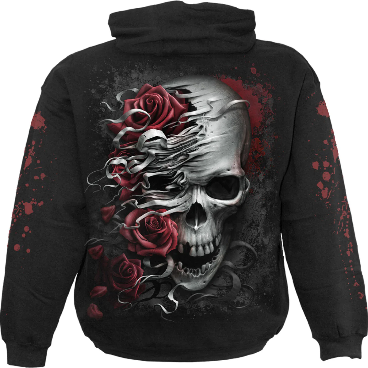SKULLS N' ROSES - Kids Hoody Black - Image 2