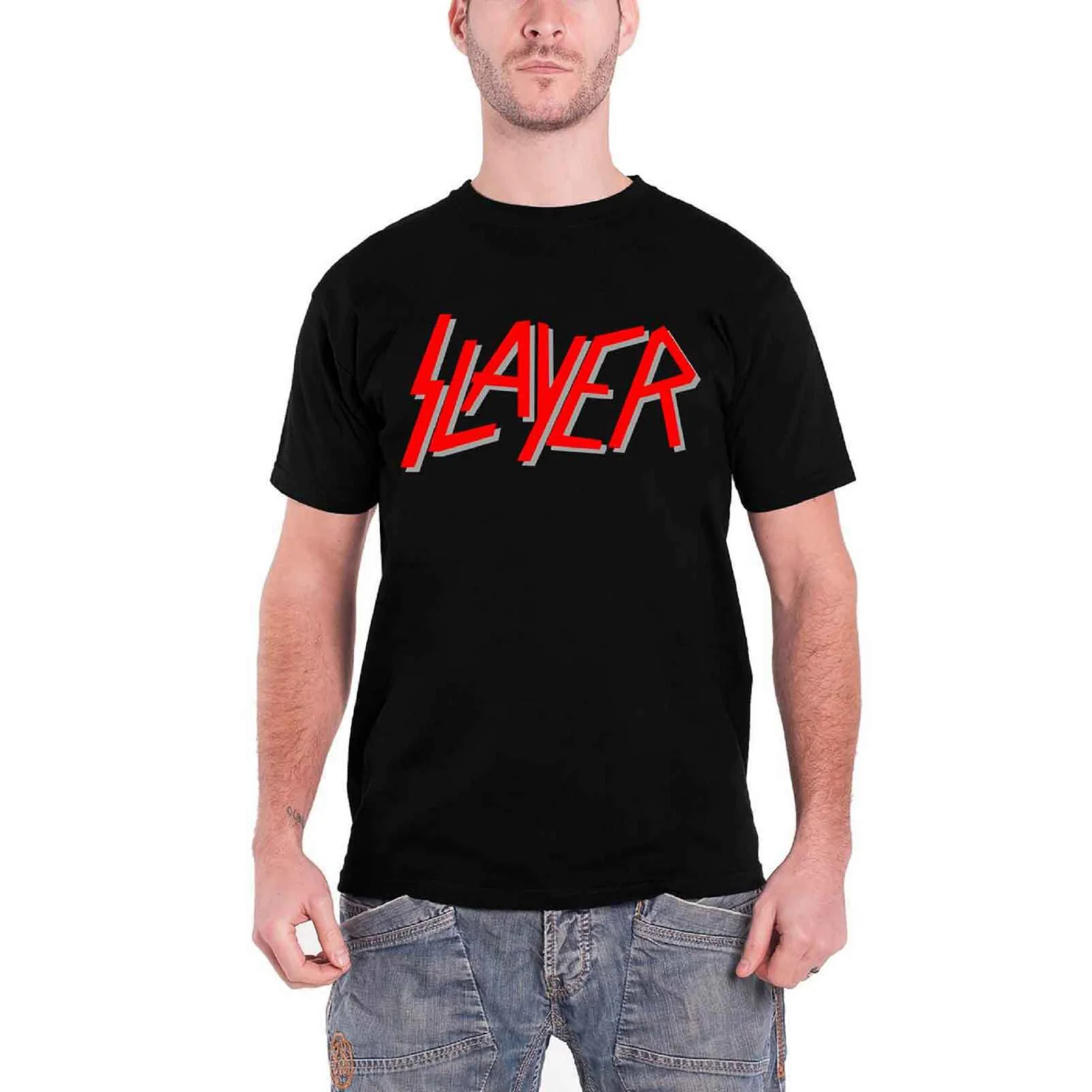 SLAYER - CLASSIC LOGO - T-Shirt Black - Image 2