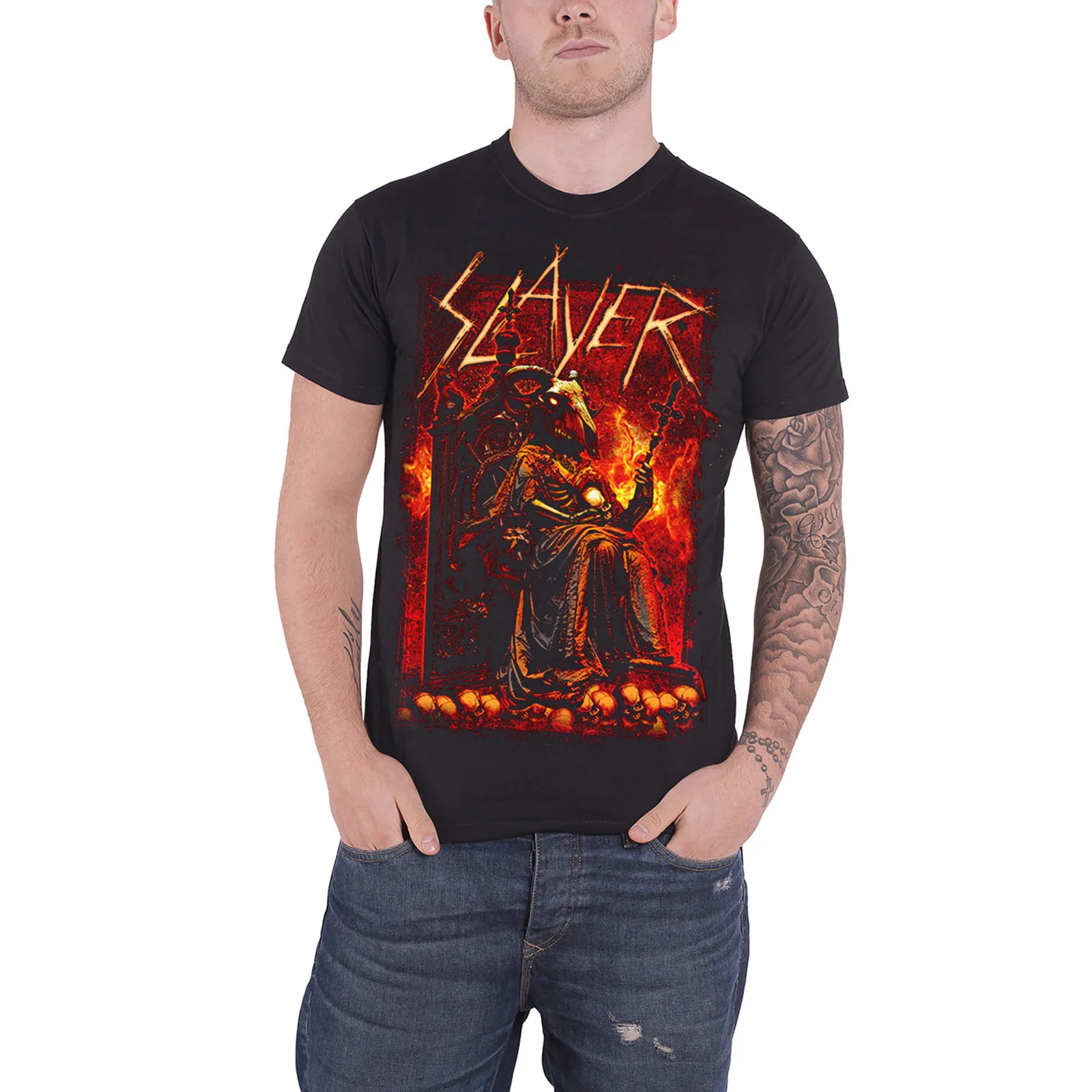 SLAYER - GOAT SKULL - T-Shirt Black - Image 2