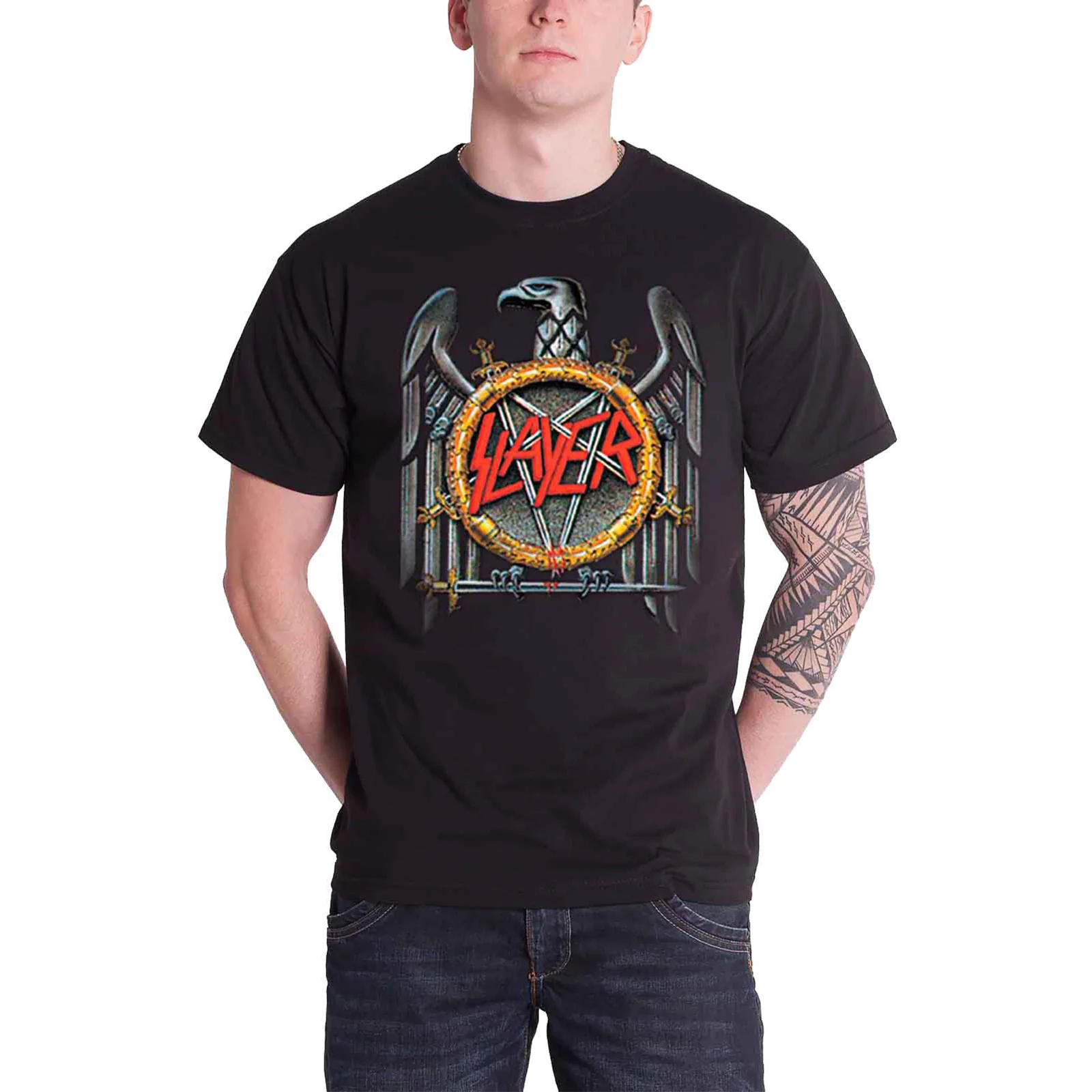SLAYER - SILVER EAGLE - T-Shirt Black - Image 2