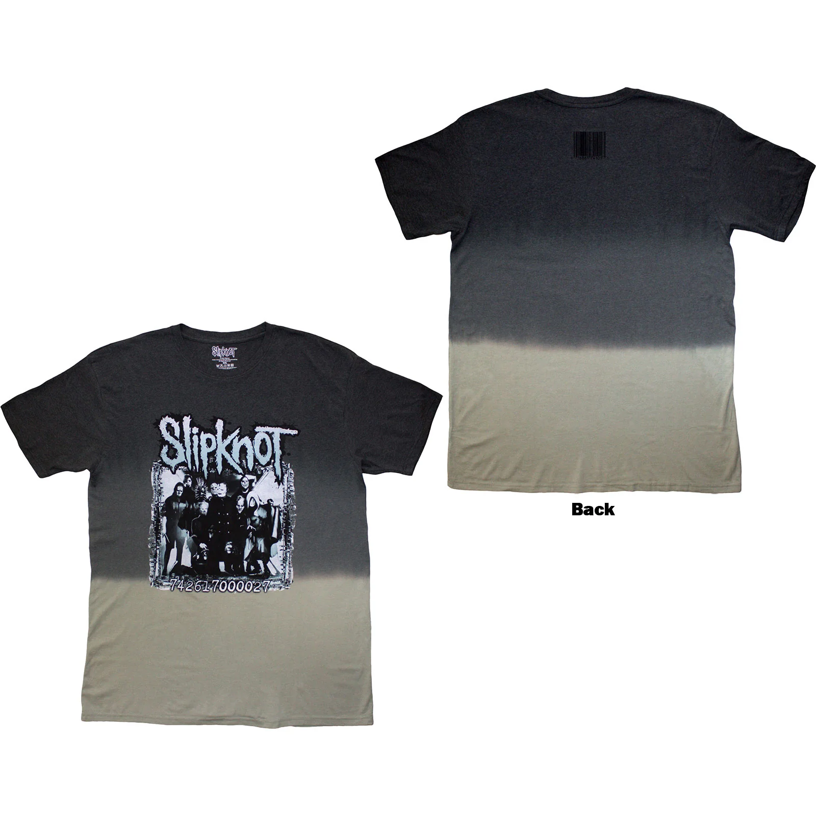 SLIPKNOT - BARCODE PHOTO - T-Shirt Grey (Back Print & Wash Collection)