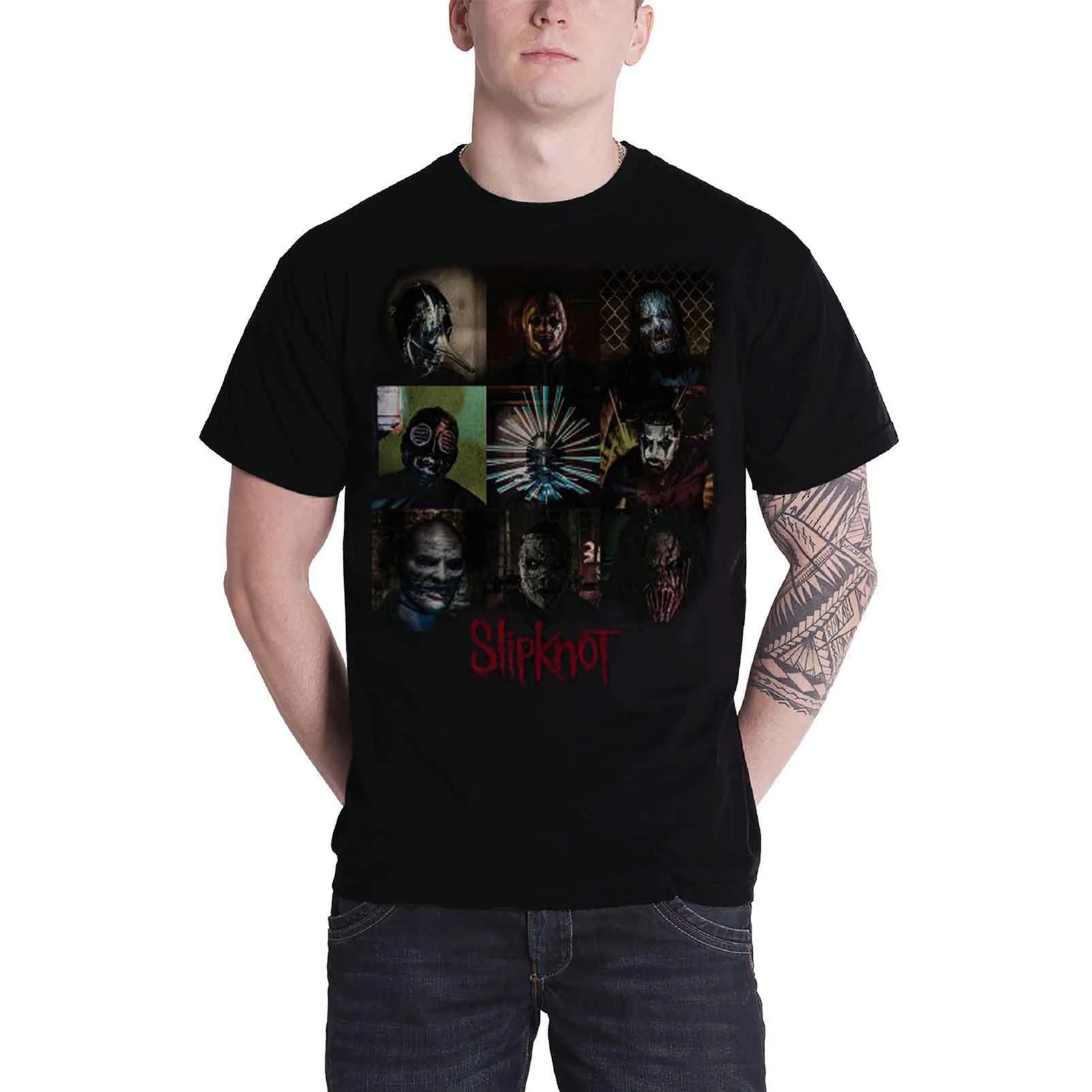 SLIPKNOT - BLOCKS - T-Shirt Black (Back Print) - Image 3