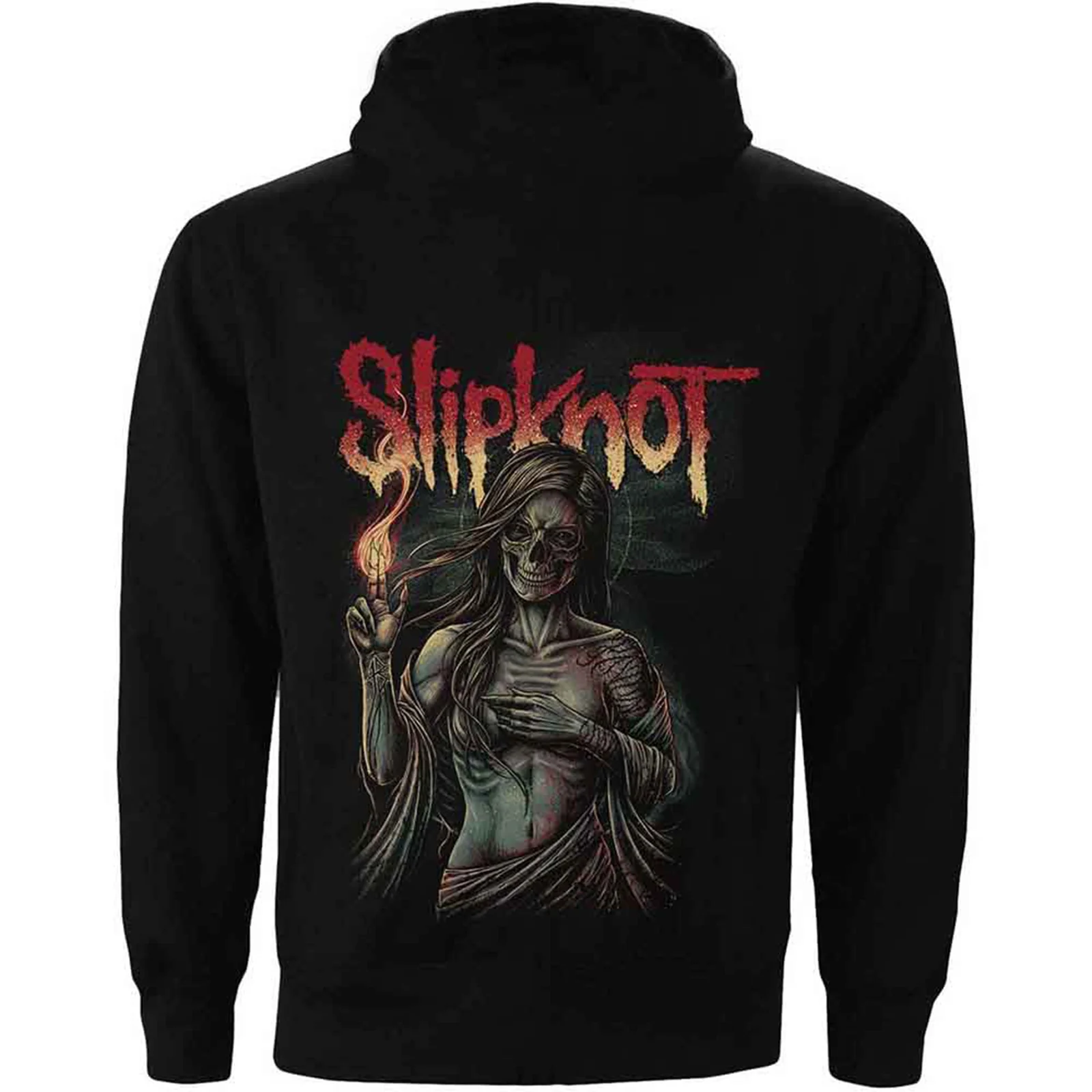 SLIPKNOT - BURN ME AWAY - Pullover Hoodie Black (Back Print) - Image 2