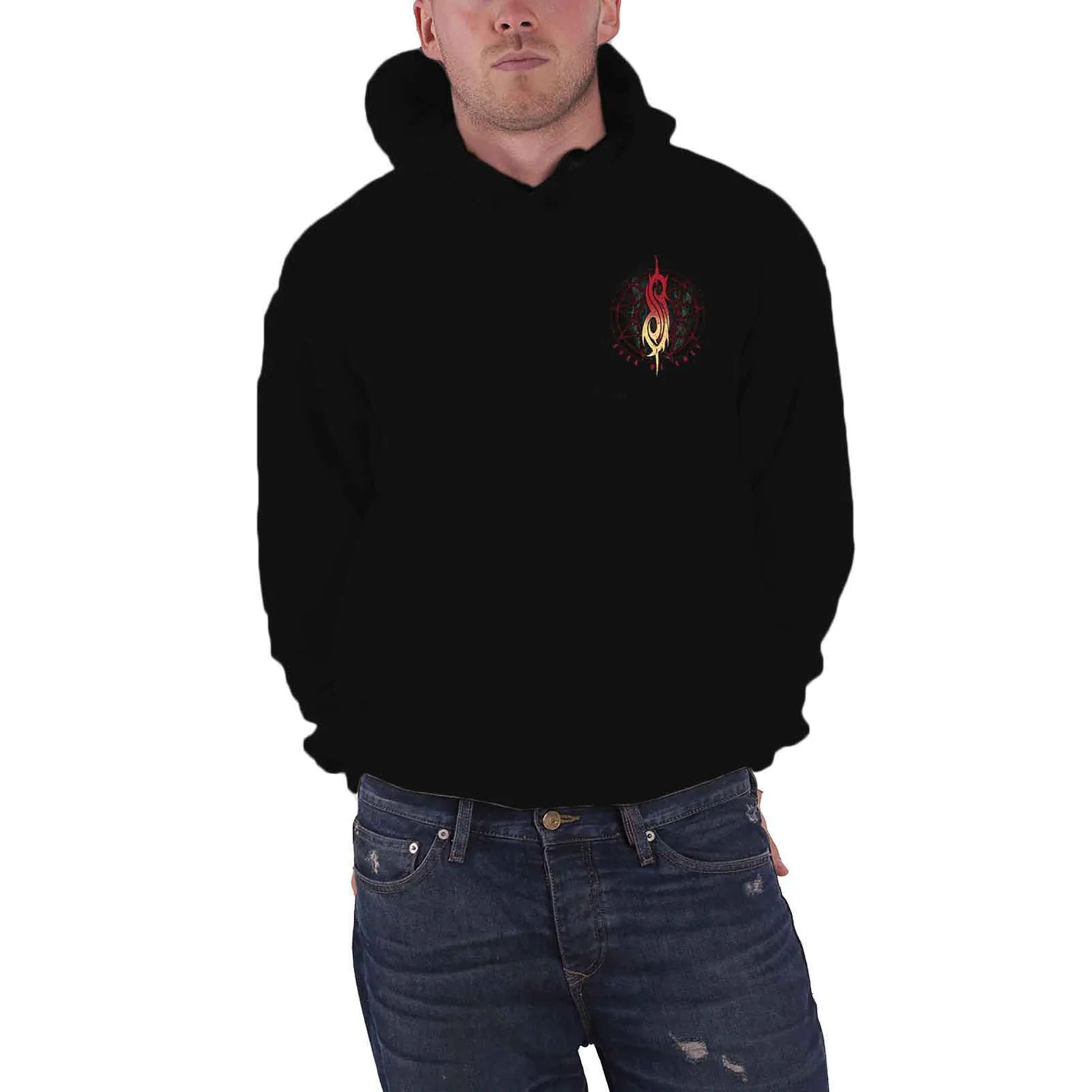 SLIPKNOT - BURN ME AWAY - Pullover Hoodie Black (Back Print) - Image 3