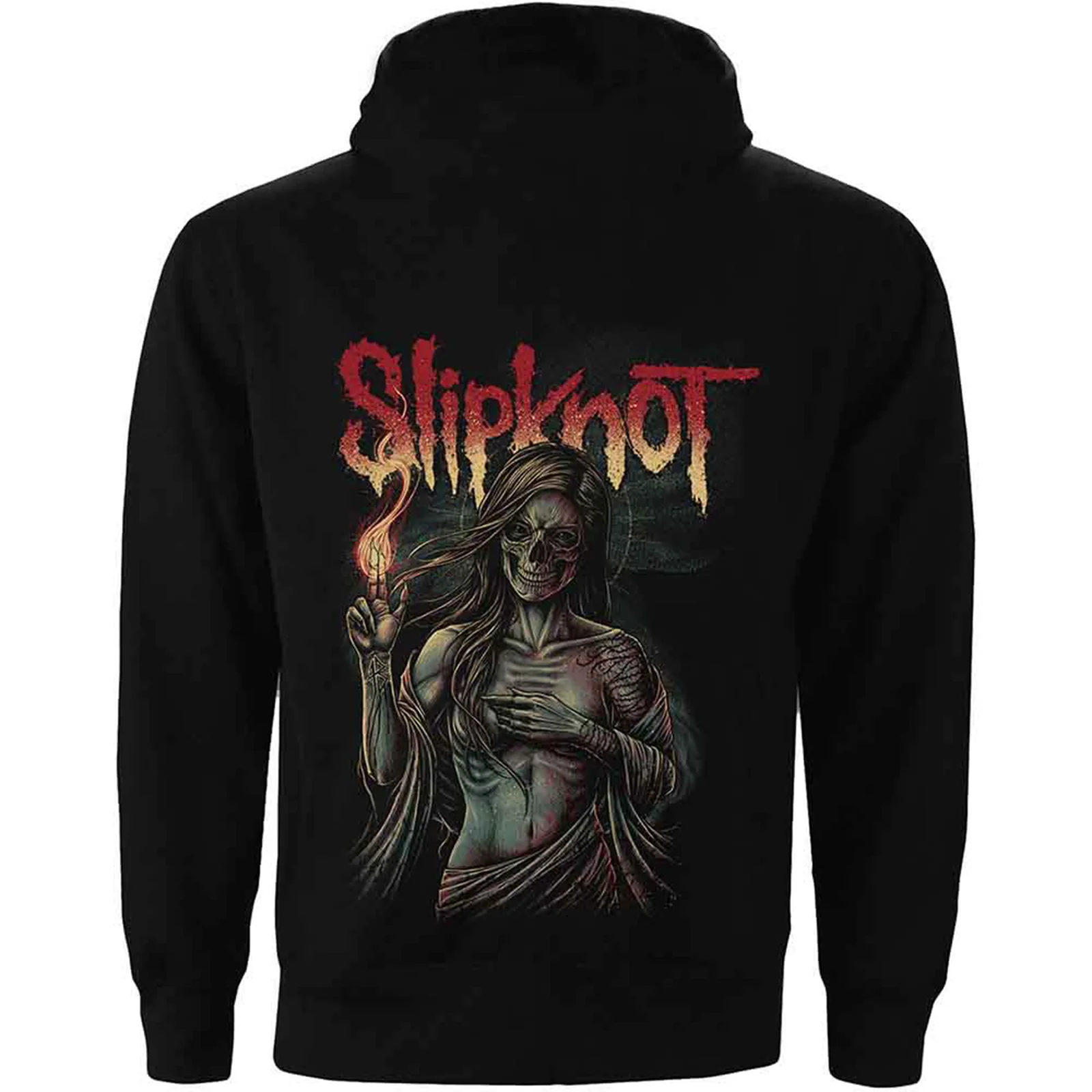 SLIPKNOT - BURN ME AWAY - Zipped Hoodie Black (Back Print) - Image 2