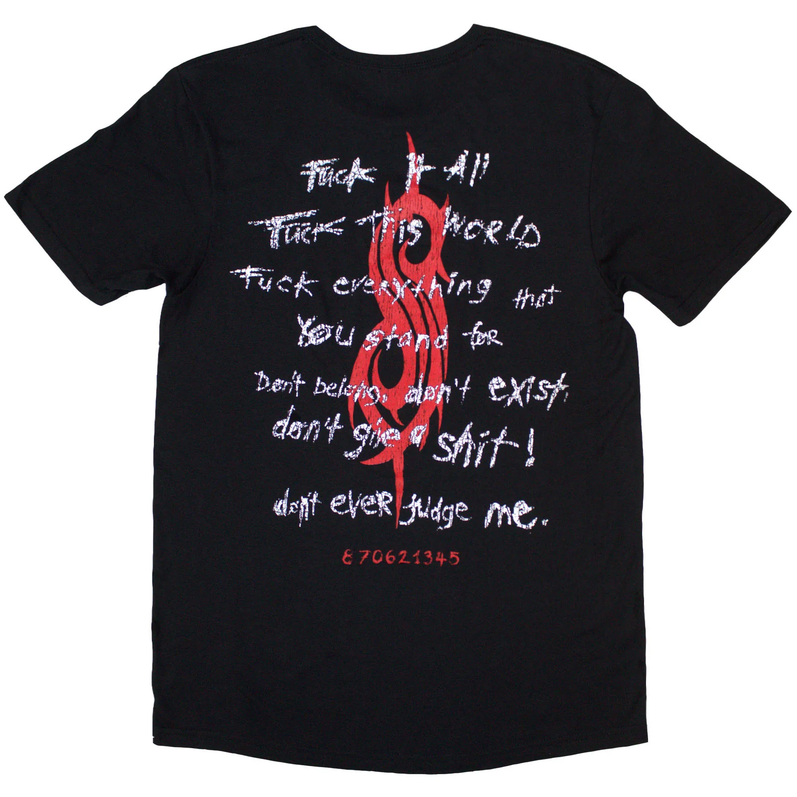 SLIPKNOT - F IT ALL - T-Shirt Black (Back Print) - Image 2