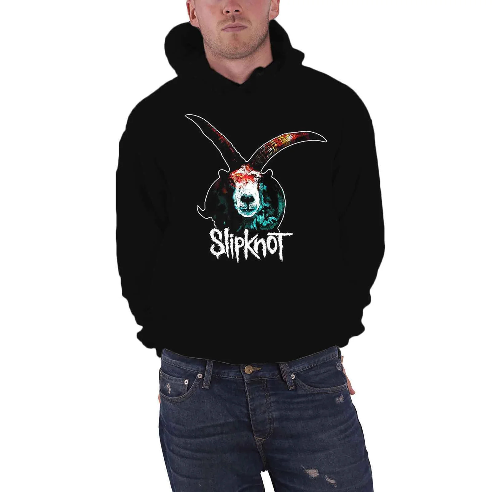 SLIPKNOT - GRAPHIC GOAT - Pullover Hoodie Black (Back Print) - Image 3