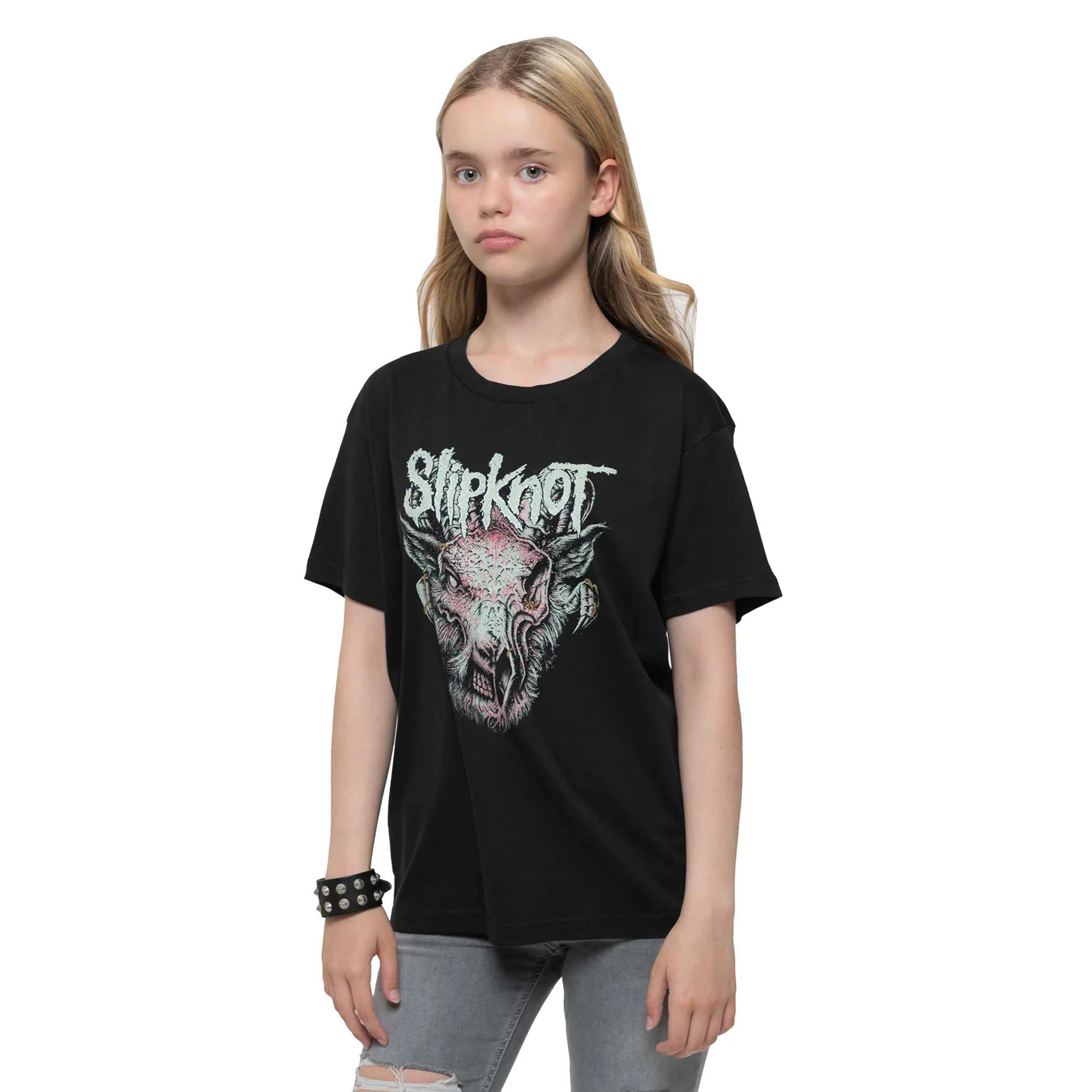SLIPKNOT - INFECTED GOAT - Kids T-Shirt Black (Back Print) - Image 3