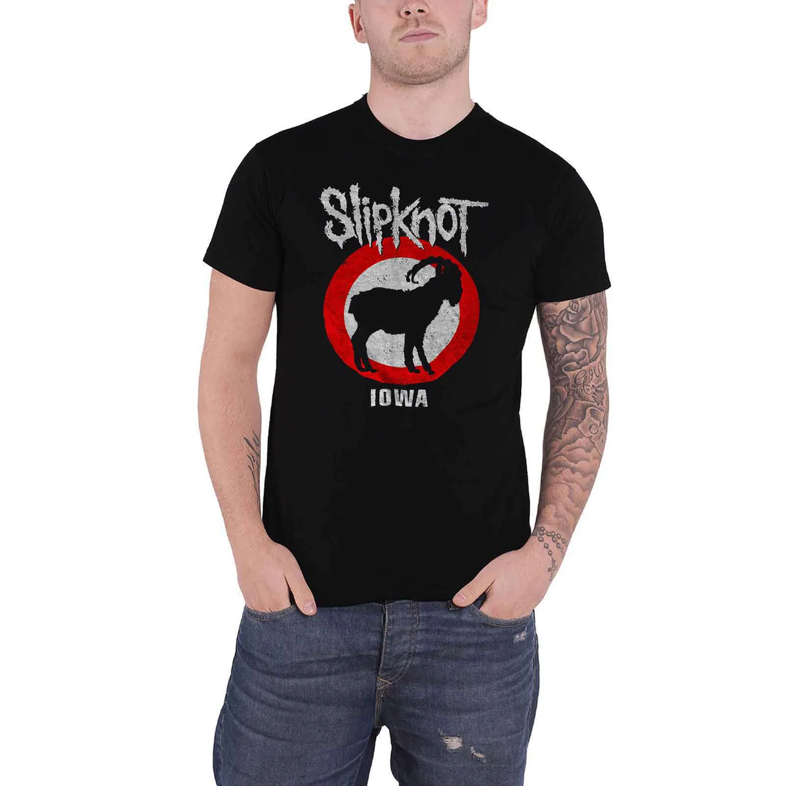 SLIPKNOT - IOWA GOAT - T-Shirt Black (Back Print) - Image 3