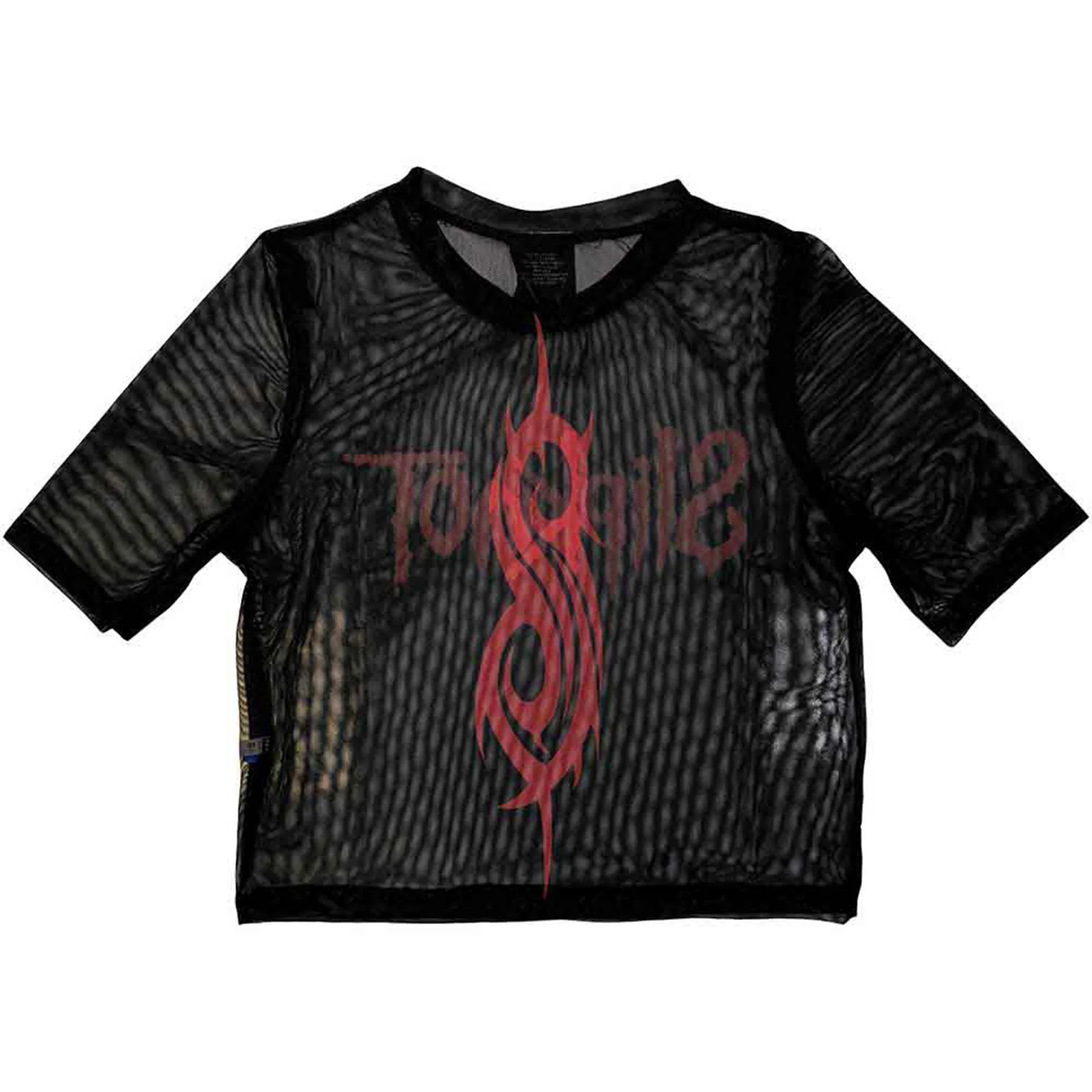 SLIPKNOT - LOGO - Crop Top Black (Back Print & Mesh) - Image 2