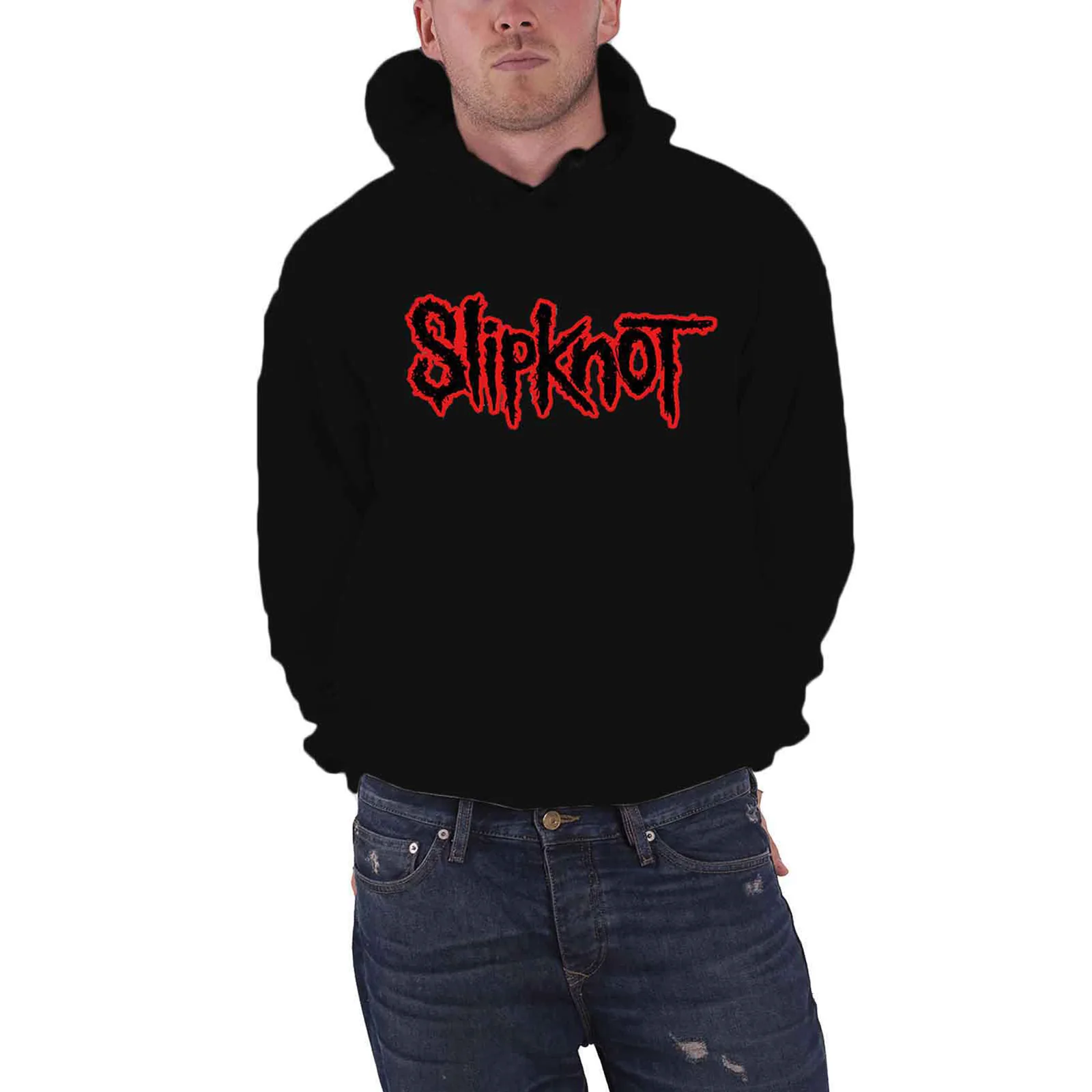SLIPKNOT - LOGO - Pullover Hoodie Black (Back Print) - Image 3
