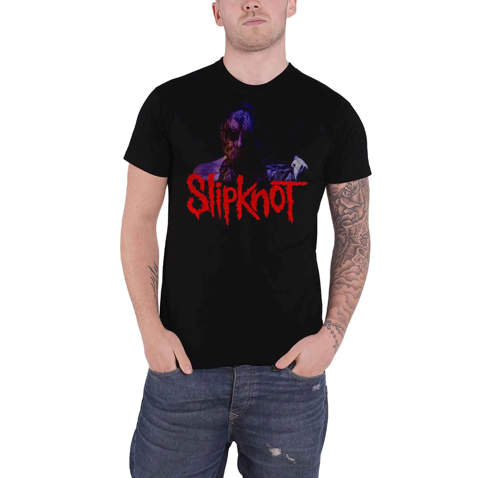 SLIPKNOT - WANYK BACK HIT - T-Shirt Black (Back Print) - Image 3