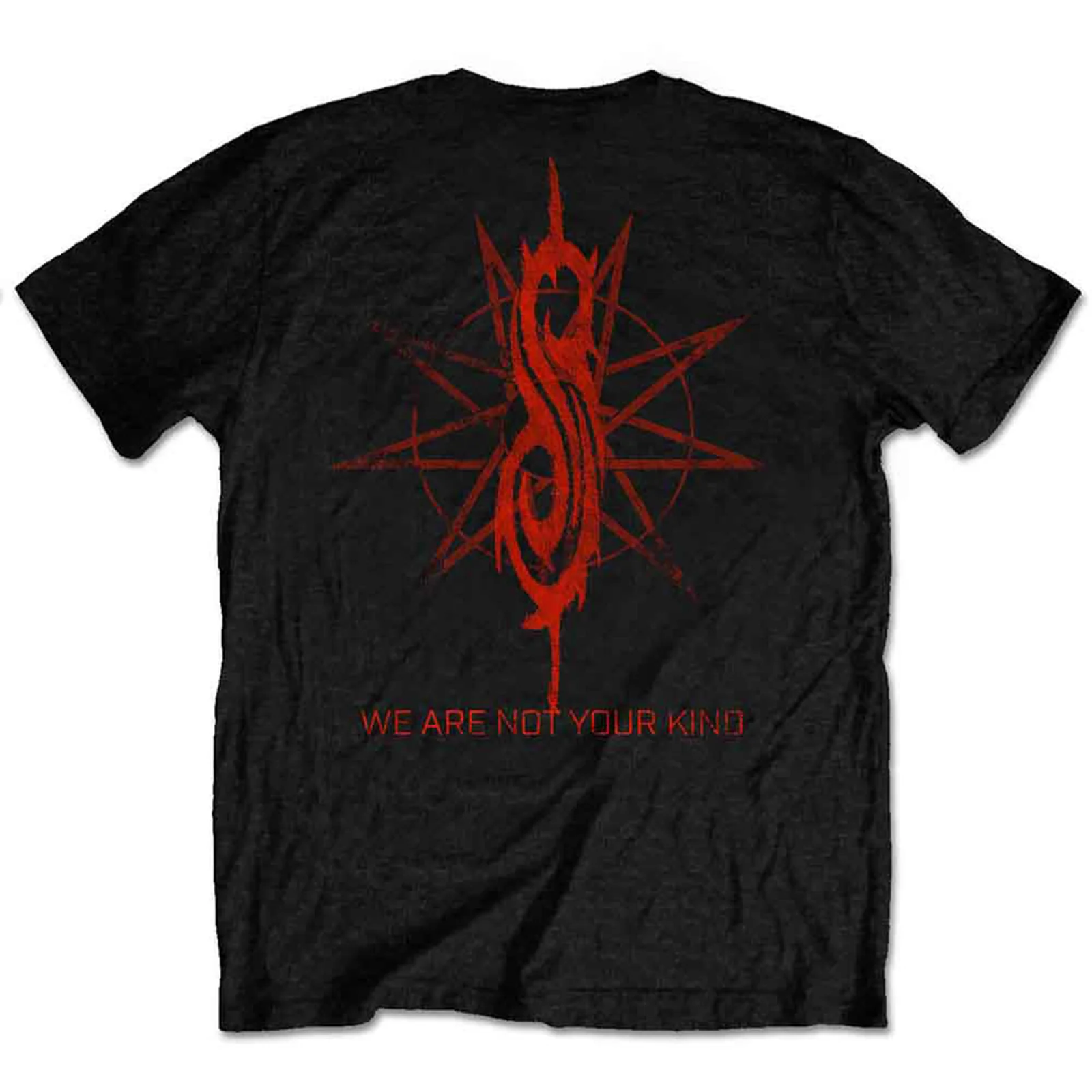 SLIPKNOT - WANYK RED PATCH - T-Shirt Black (Back Print) - Image 2