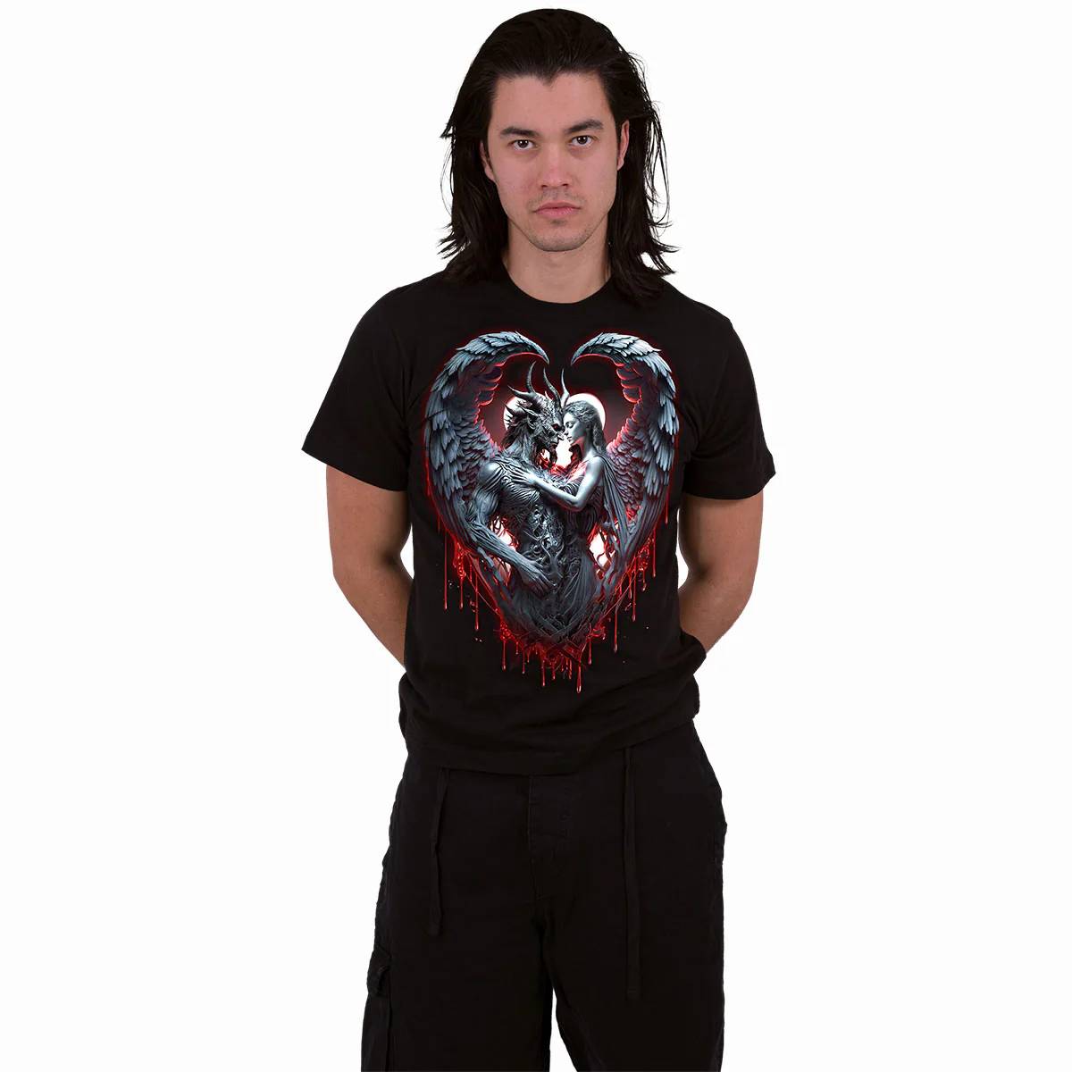 SOLEMN VOW - Front Print T-Shirt Black - Image 2